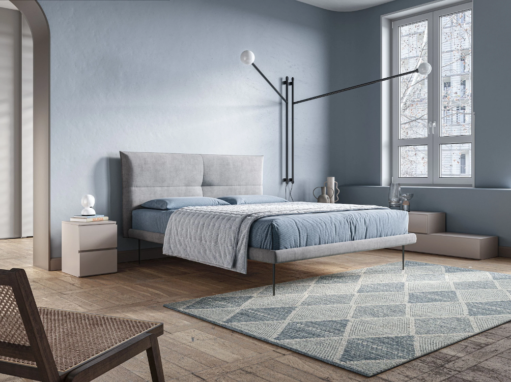 Letto imbottito in tessuto: 5 modelli