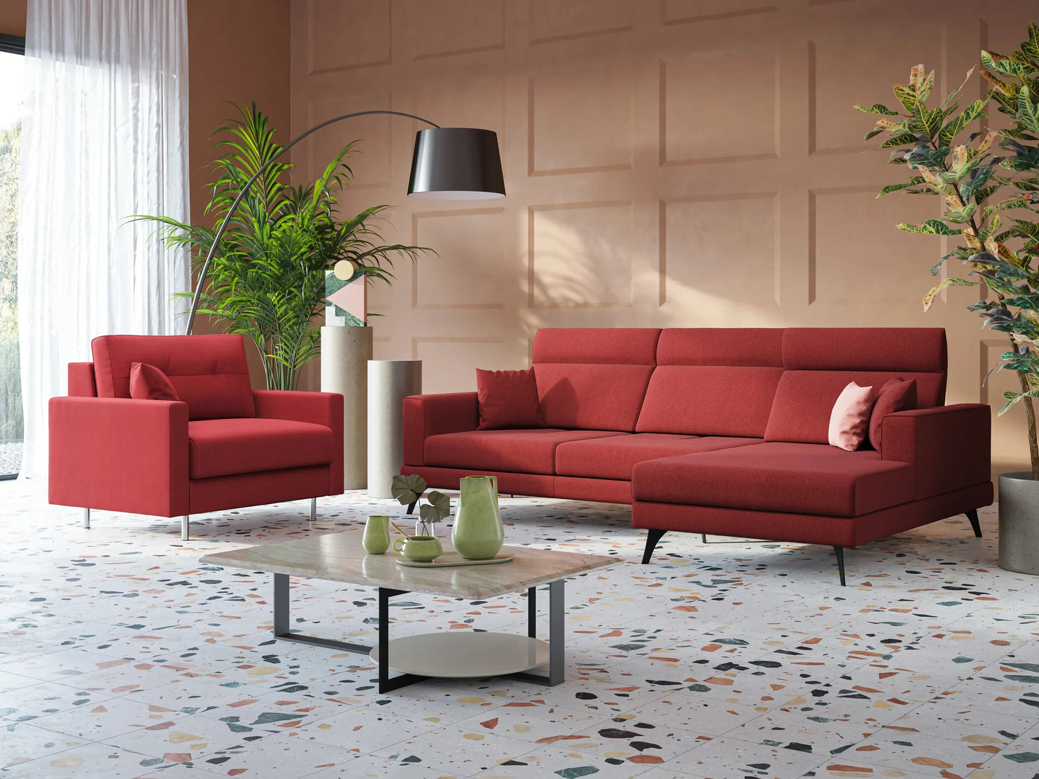 Divano 3 posti con chaise longue: dimensioni e guida alla scelta - divani.store