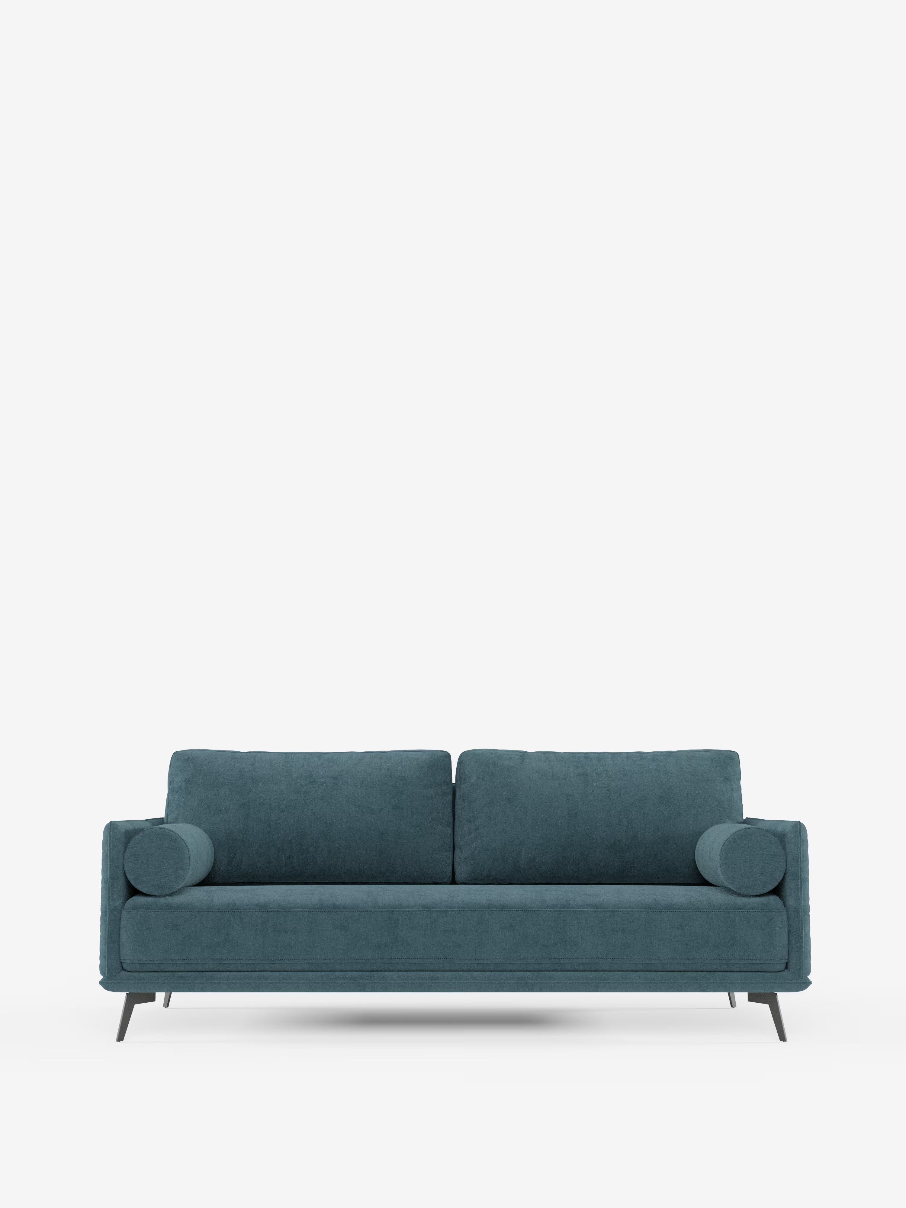 Basalto canapé linéaire 2 ou 3 places avec assise unique et base en métal en tissu détachable T31