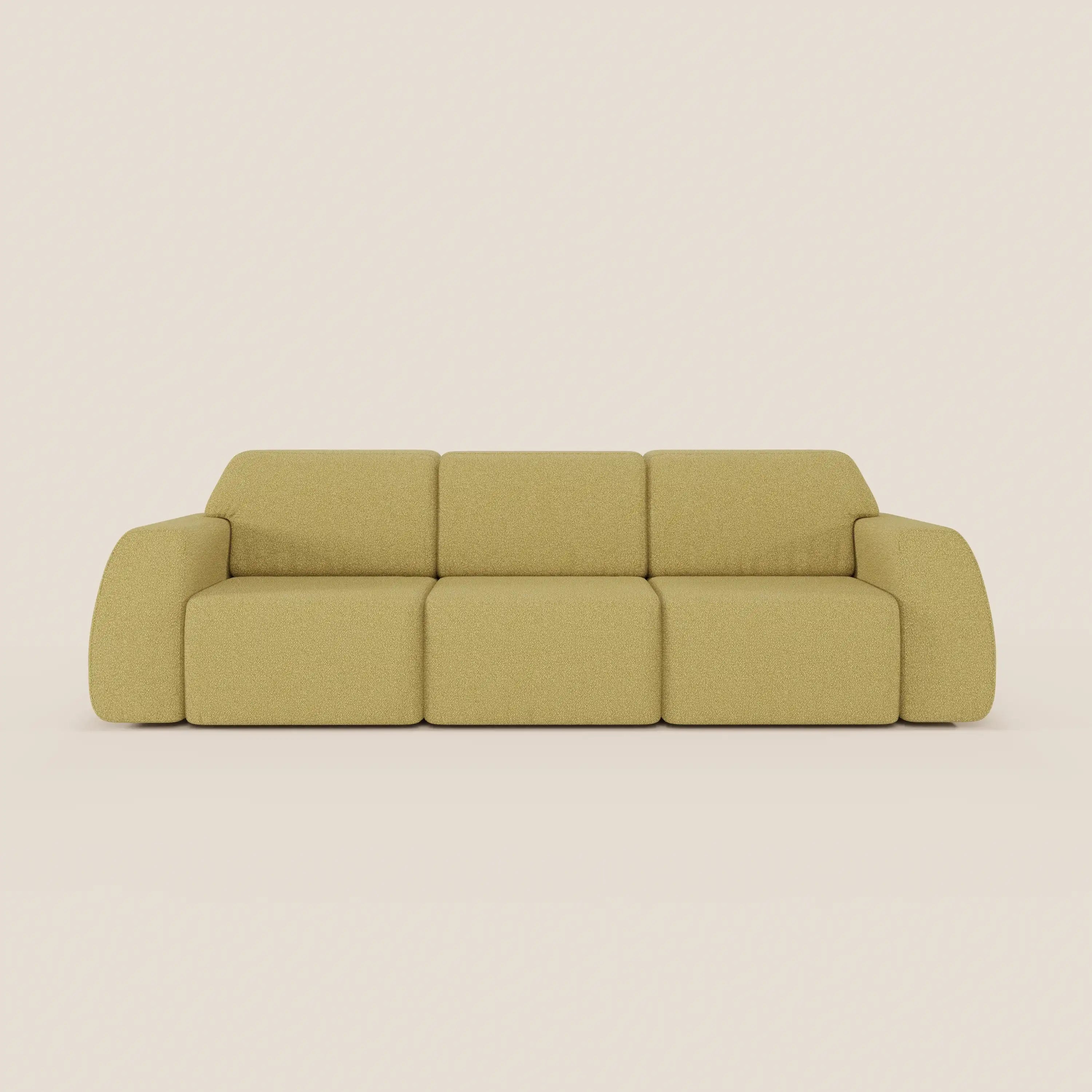 Orbit divano con 3 sedute scorrevoli e allungabili in tessuto effetto cotone smacchiabile T33 - divani.store
