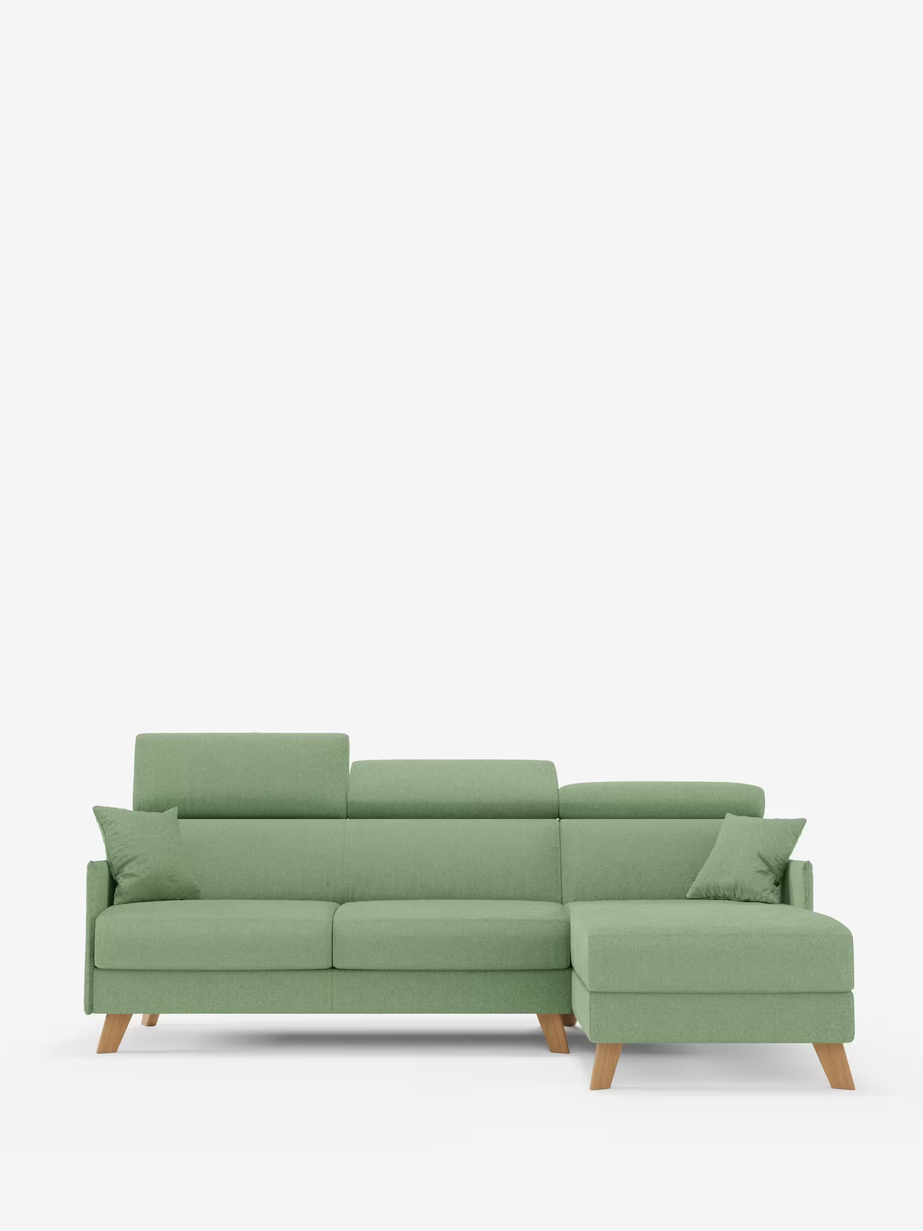 Sole Canapé d'angle convertible avec chaise longue avec coffre et têtières inclinables - tissu détachable T23