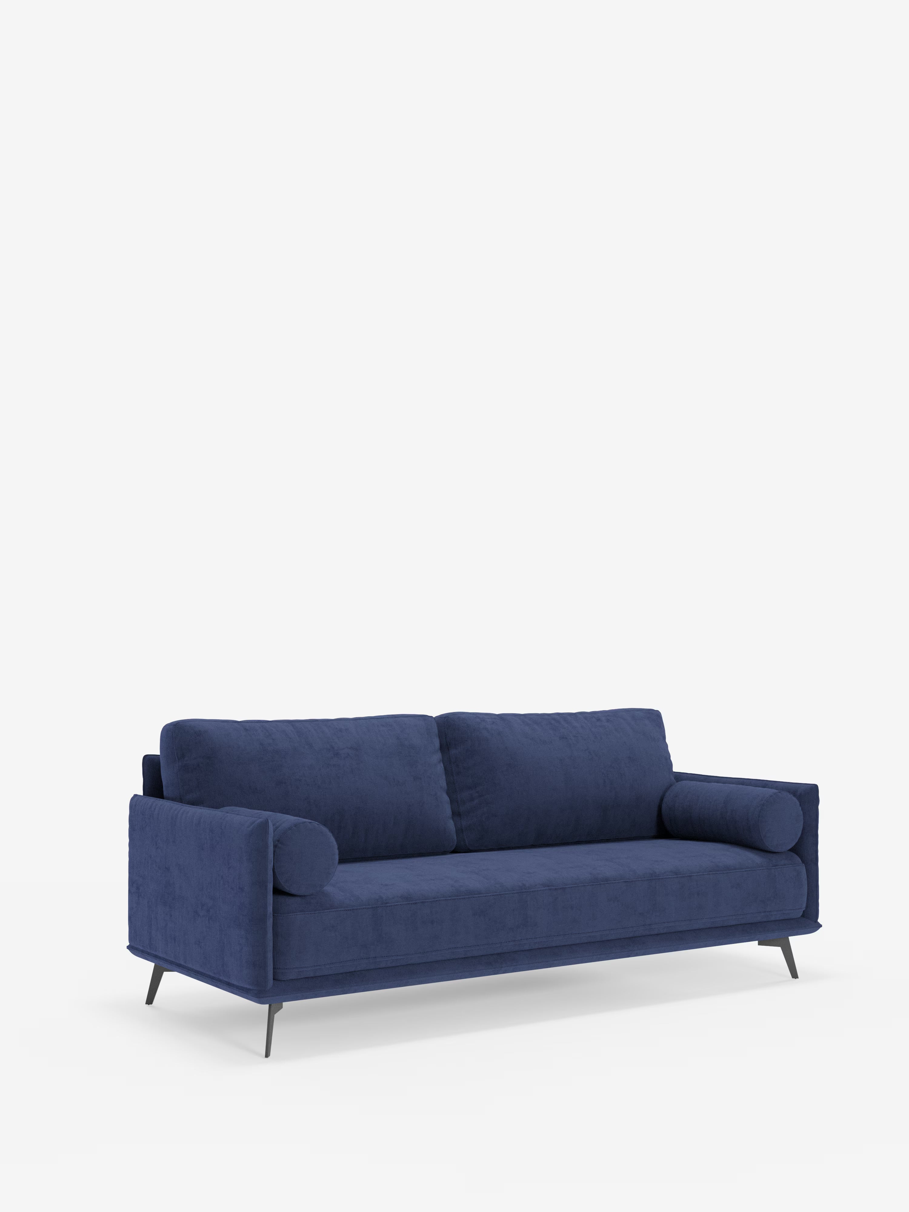 Basalto Canapé linéaire 2 3 et 4 places avec assise unique et base en métal en tissu anti-taches T31