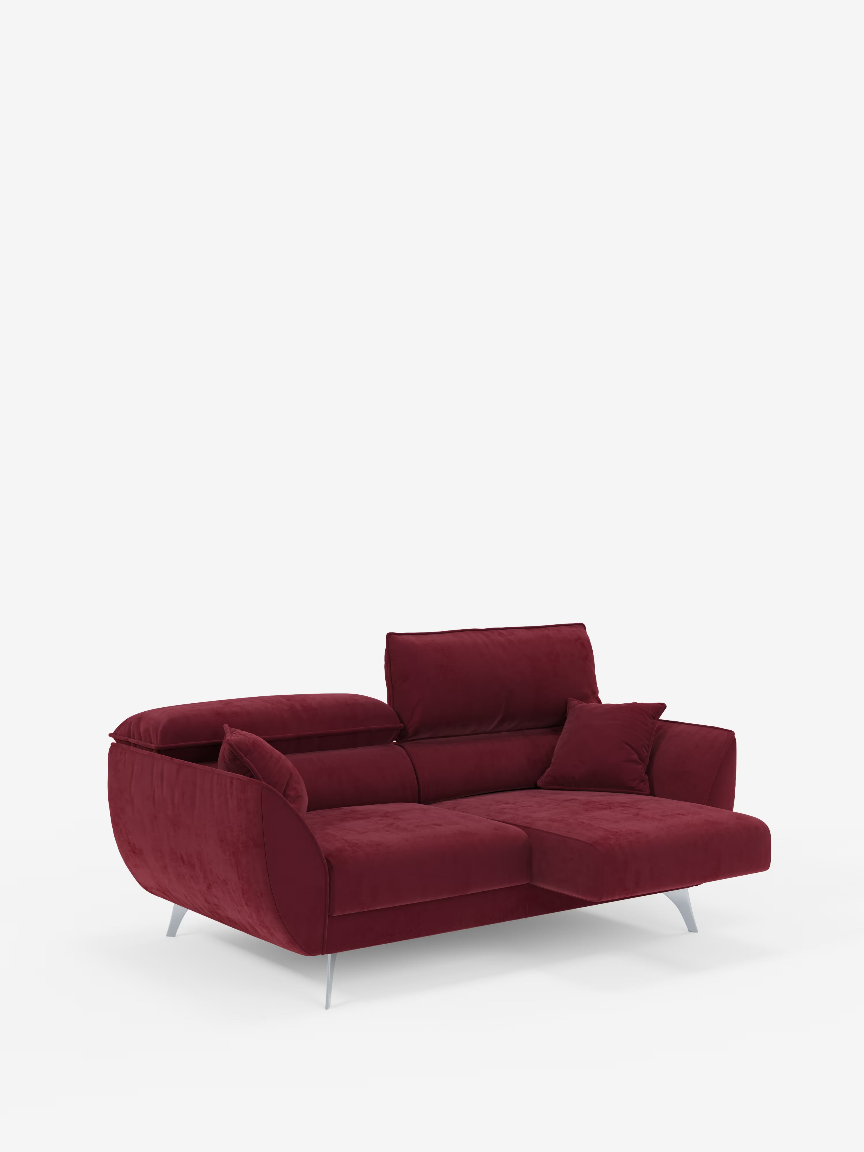 Michelangelo Canapé 2 et 3 places avec assises coulissantes et têtières réglables en tissu détachable T30