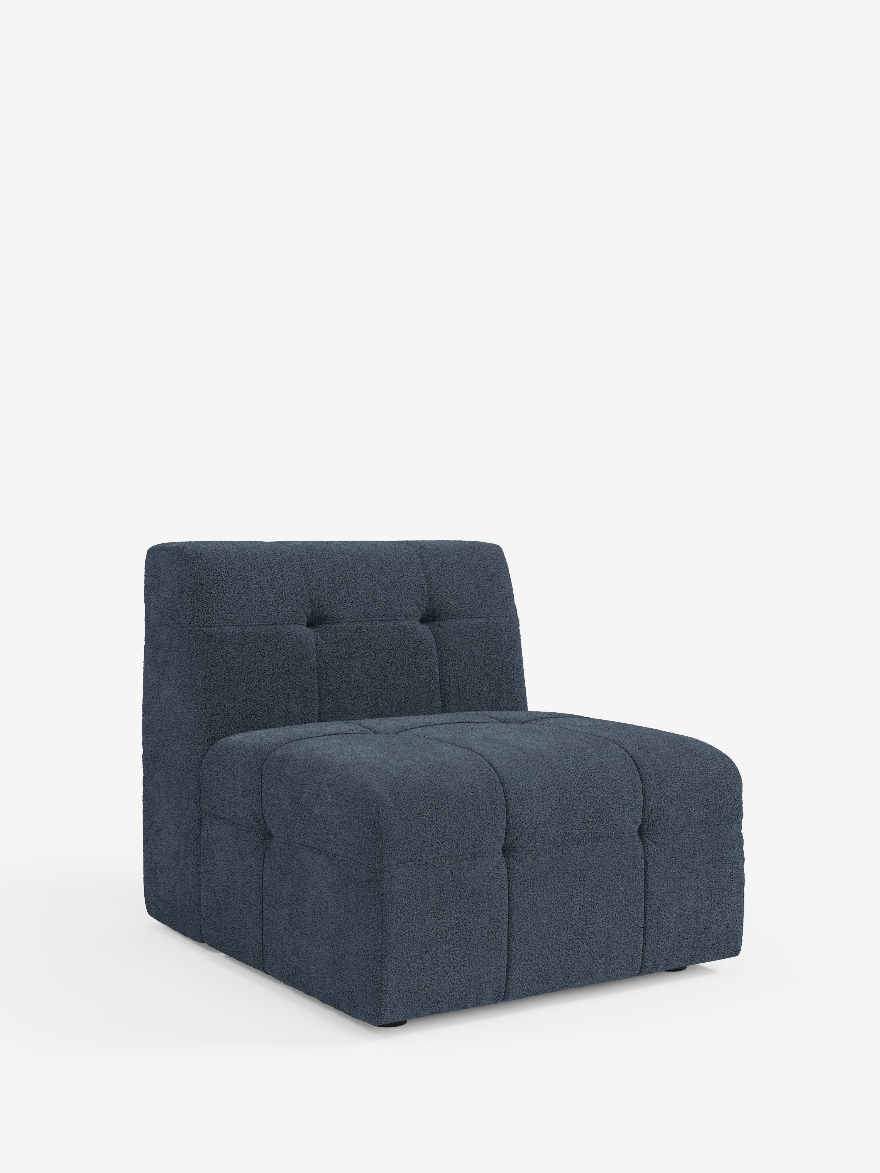 Mosaic module fauteuil 77 cm en bouclé - finition capitonnée et design en tissu détachable T21