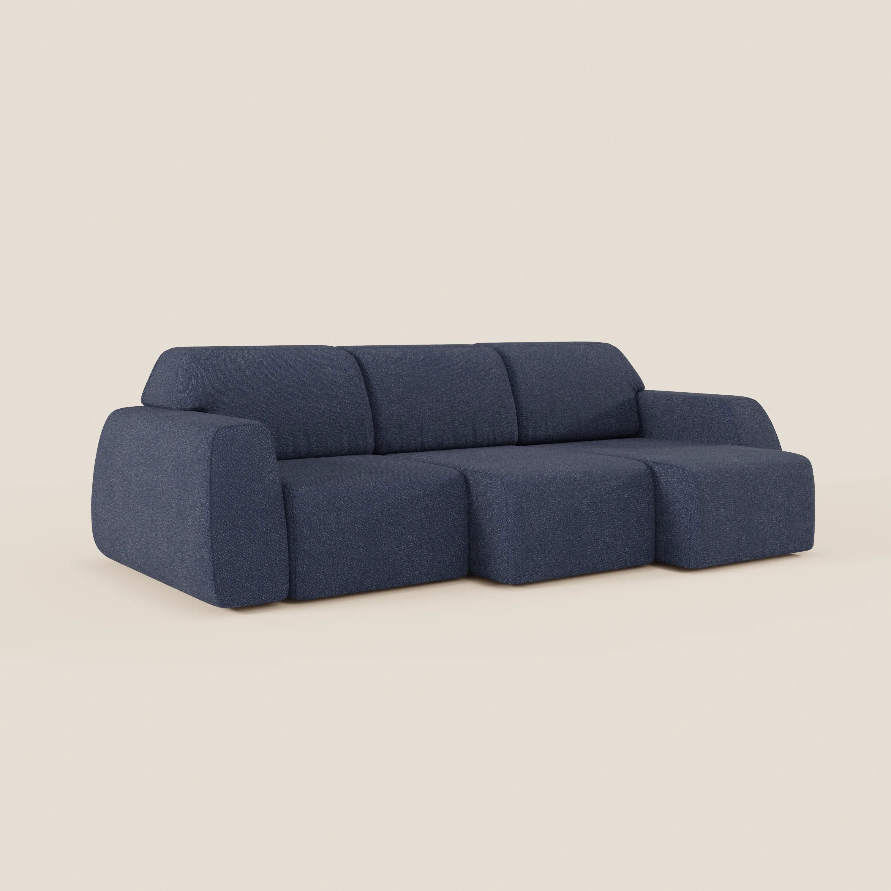Orbit divano con 3 sedute scorrevoli e allungabili in tessuto effetto cotone smacchiabile T33 - divani.store