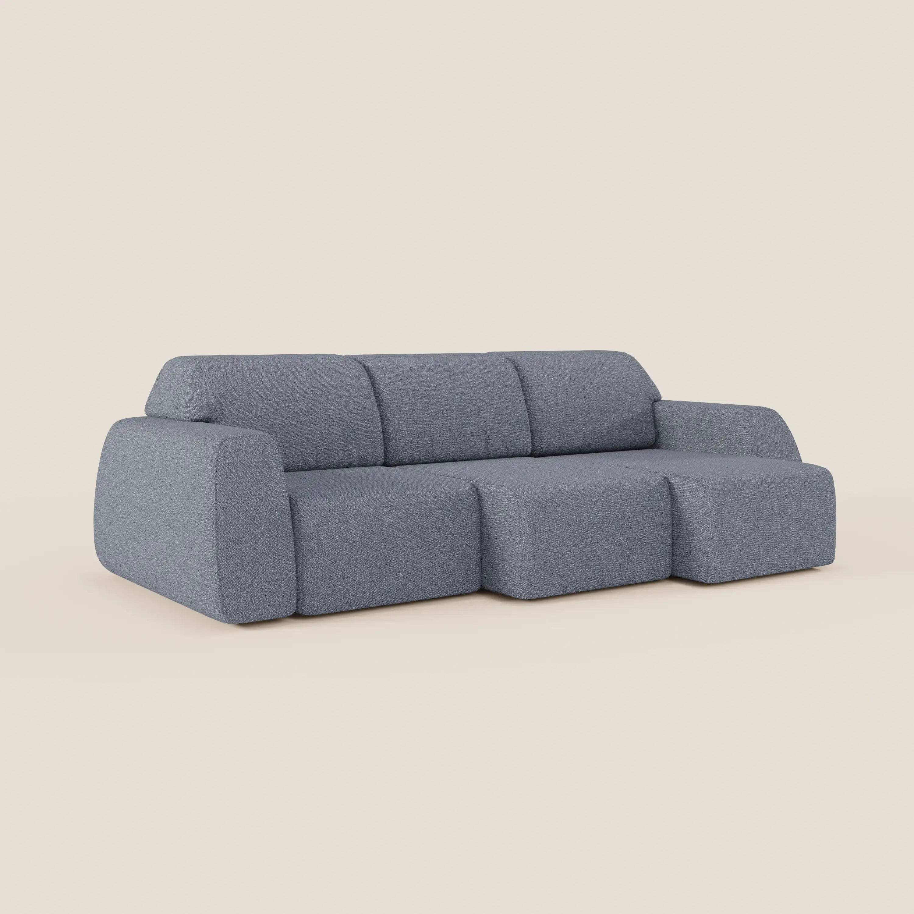 Orbit divano con 3 sedute scorrevoli e allungabili in tessuto effetto cotone smacchiabile T33 - divani.store