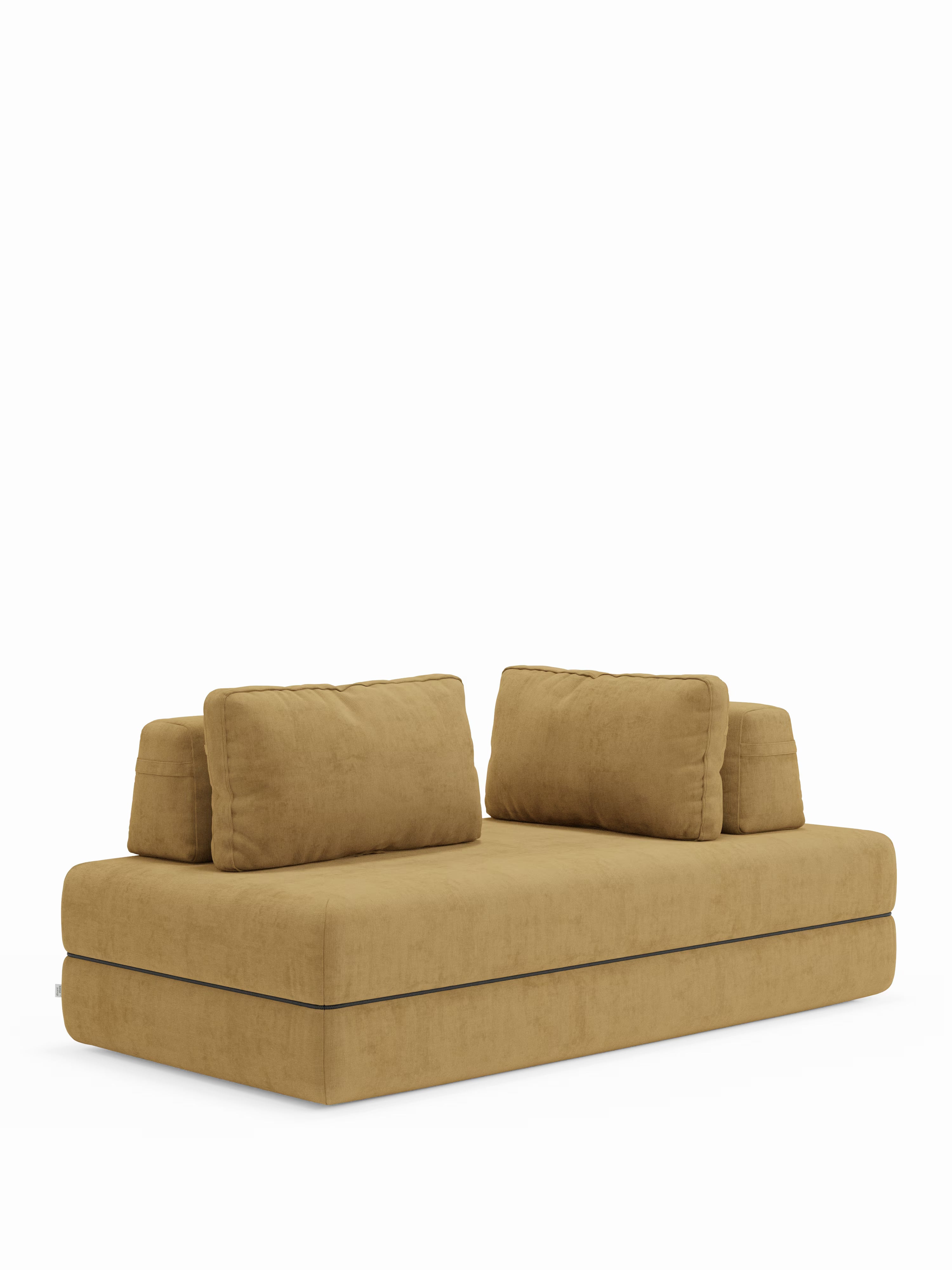 Rift divano letto matrimoniale 2 posti e 3 posti con schienali mobili - materasso alto 24 cm e memory foam in tessuto smacchiabile T31