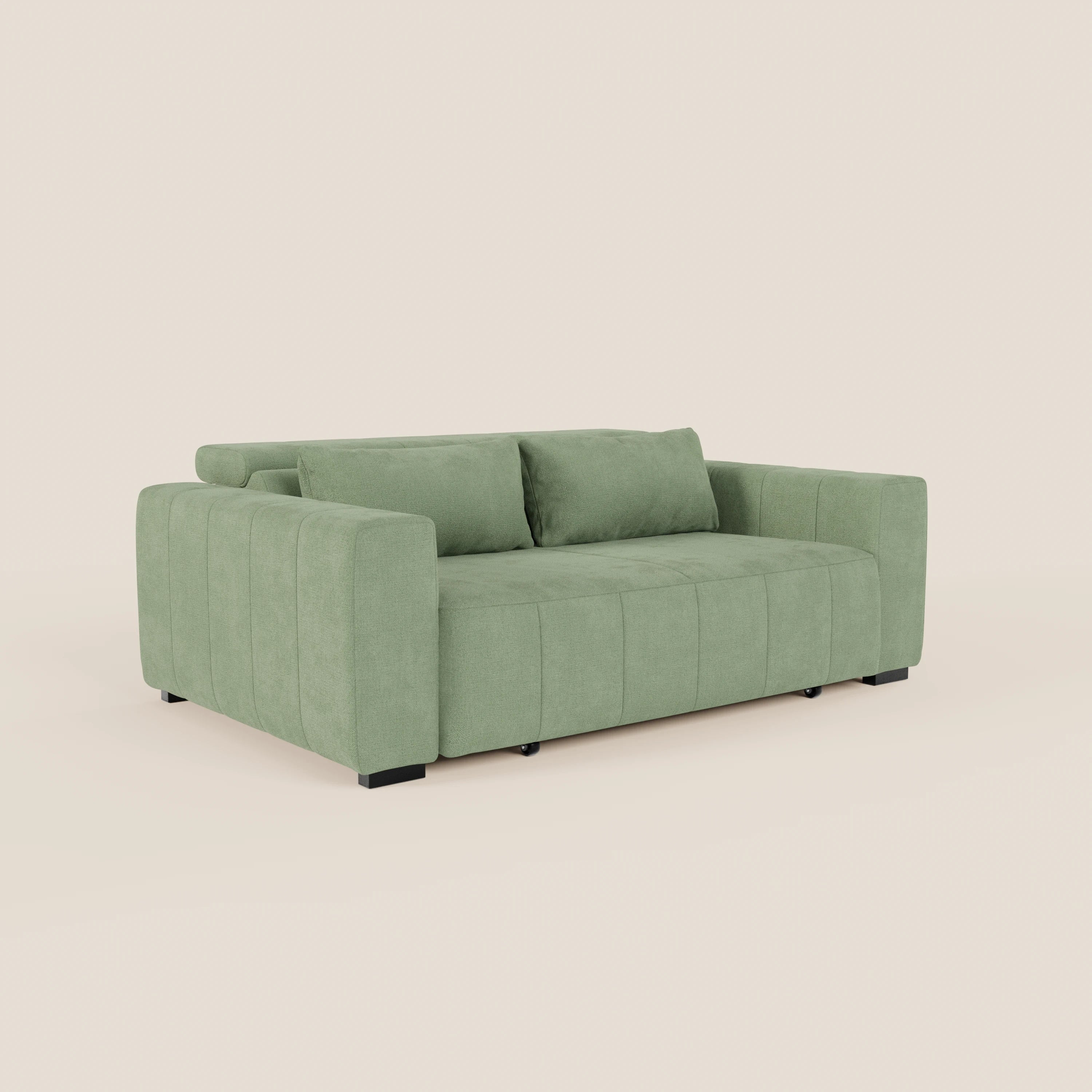Doric divano 3 posti con sedute allungabili tramite relax elettrico - poggiatesta reclinabile in tessuto smacchiabile T23 - divani.store