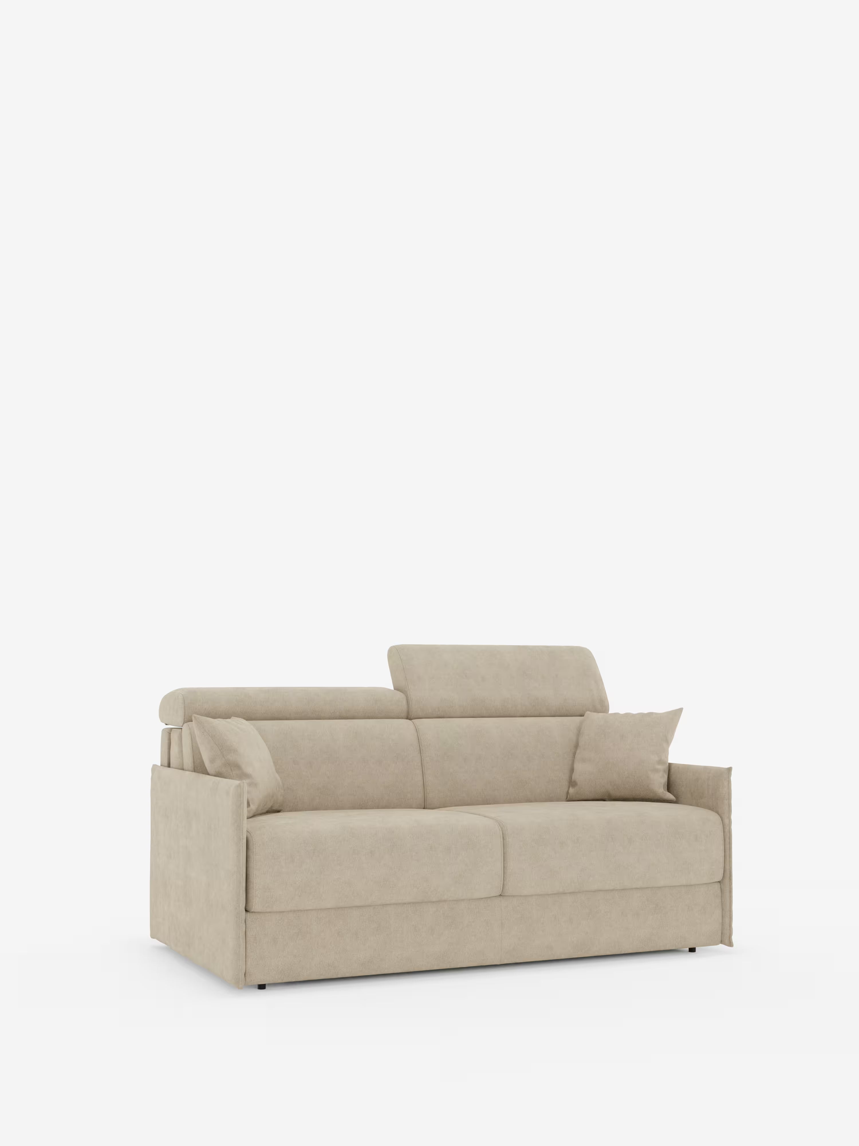 Miryam Canapé convertible avec têtières inclinables et confort maximal - design compact en tissu doux détachable T31