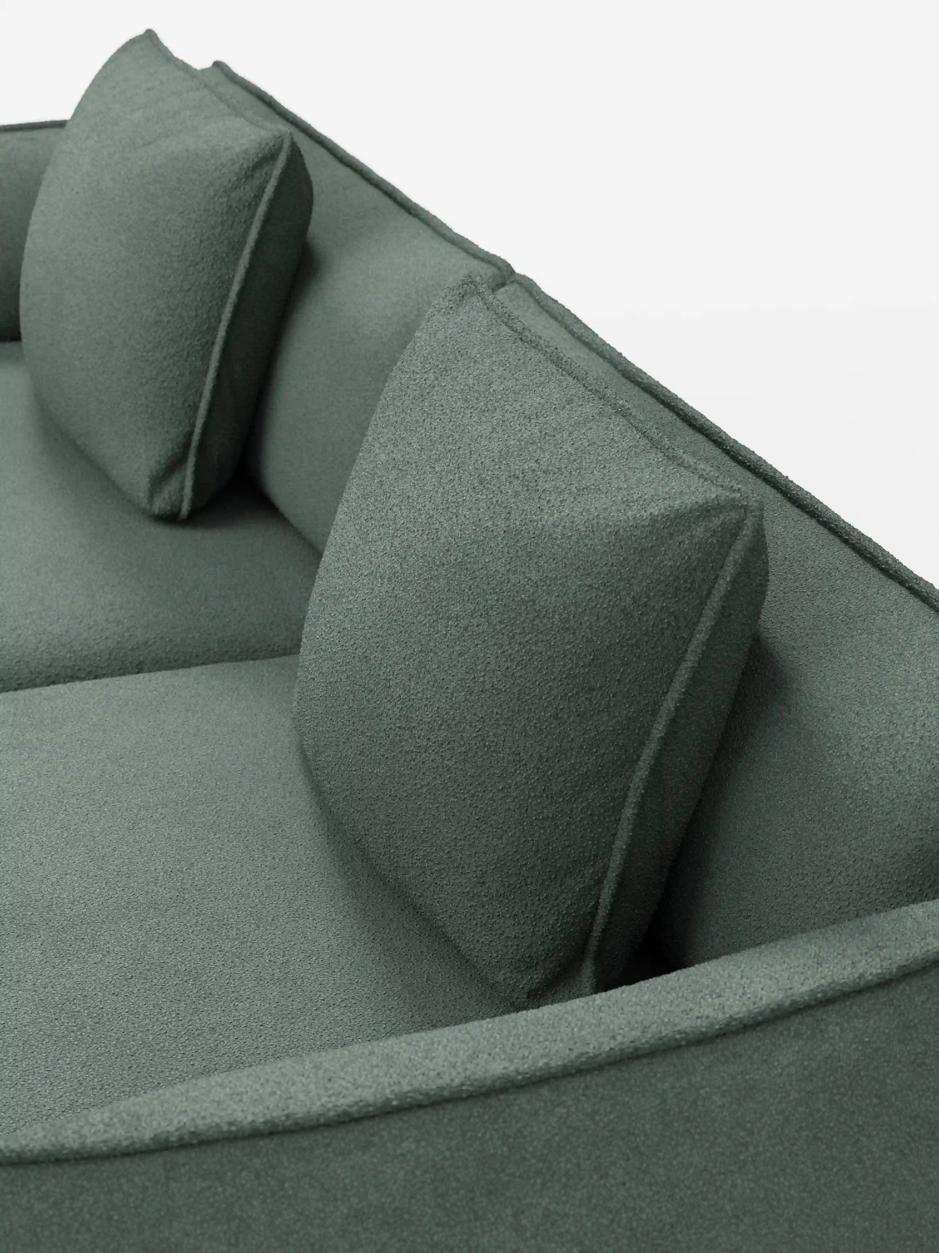 Nimbus canapé 3 places modulable et composable 250 cm - déhoussable en tissu anti-taches effet coton t33