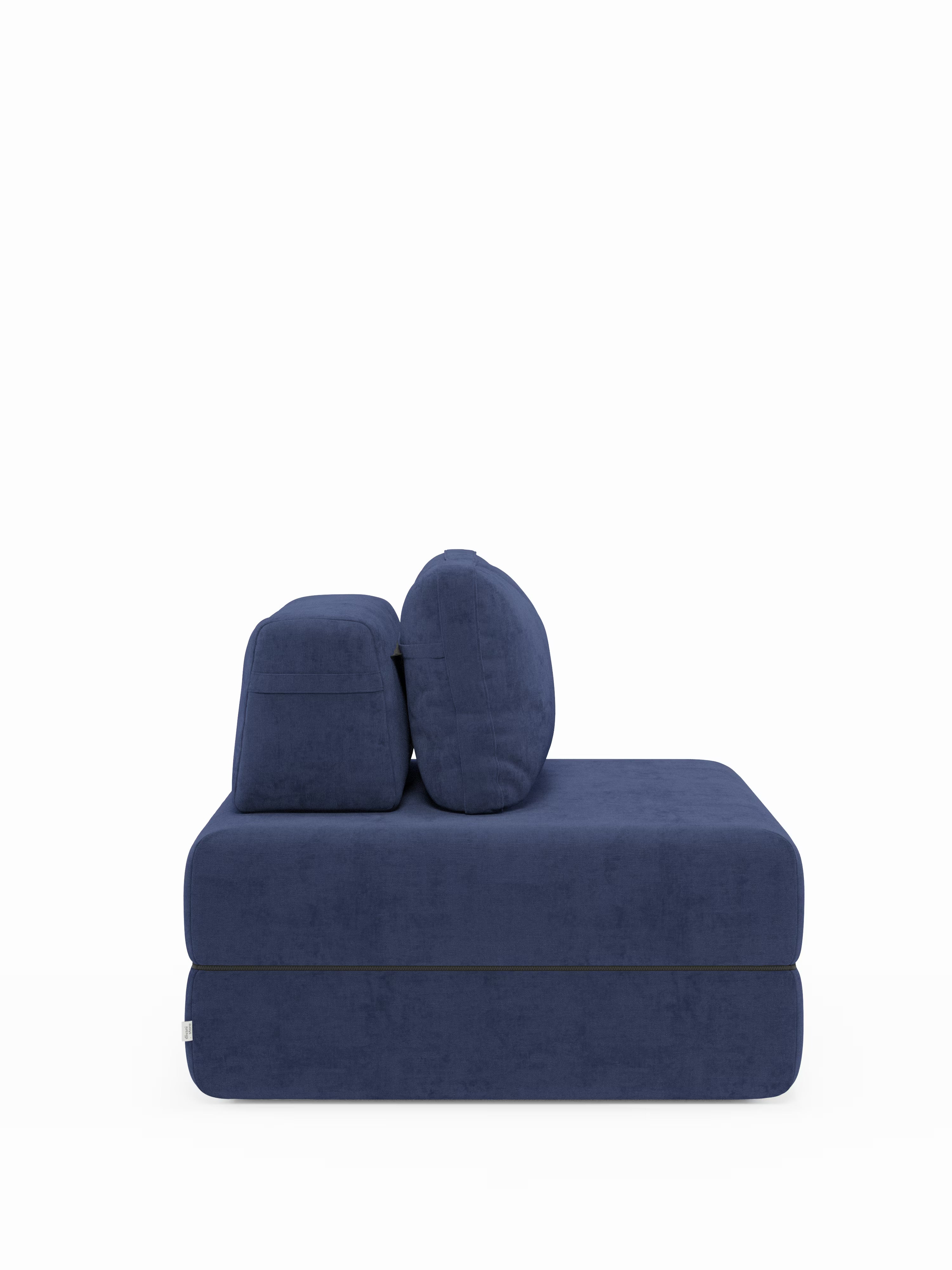 Rift fauteuil-lit avec matelas haut de 24 cm et mousse à mémoire de forme - dossier mobile et tissu antitache T31