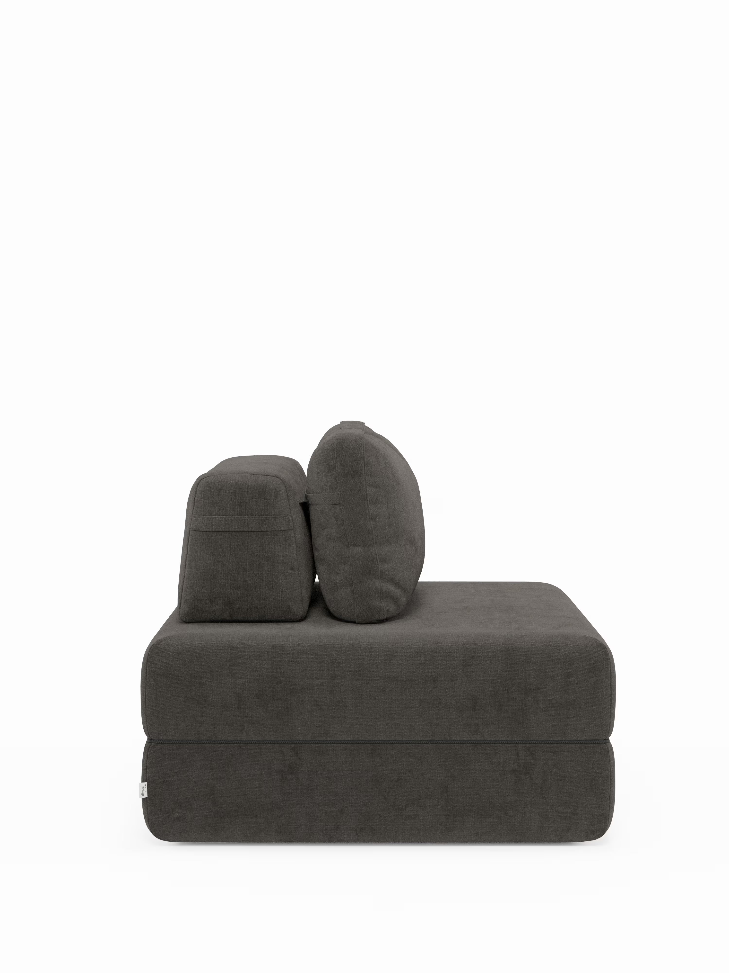 Rift fauteuil-lit avec matelas haut de 24 cm et mousse à mémoire de forme - dossier mobile et tissu antitache T31