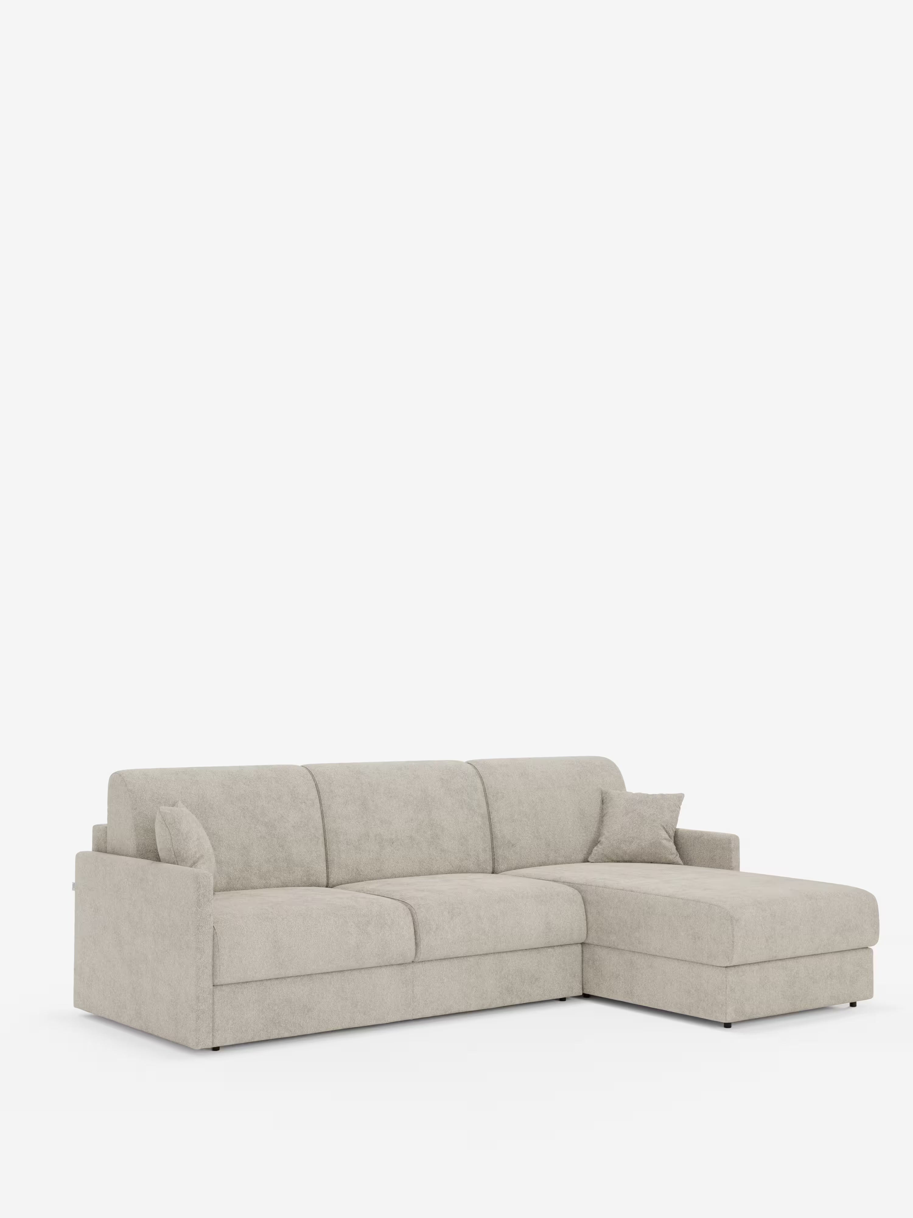 Tommy Divano Letto con penisola contenitore - design minimal e sfoderabile in tessuto smacchiabile simil cotone T33