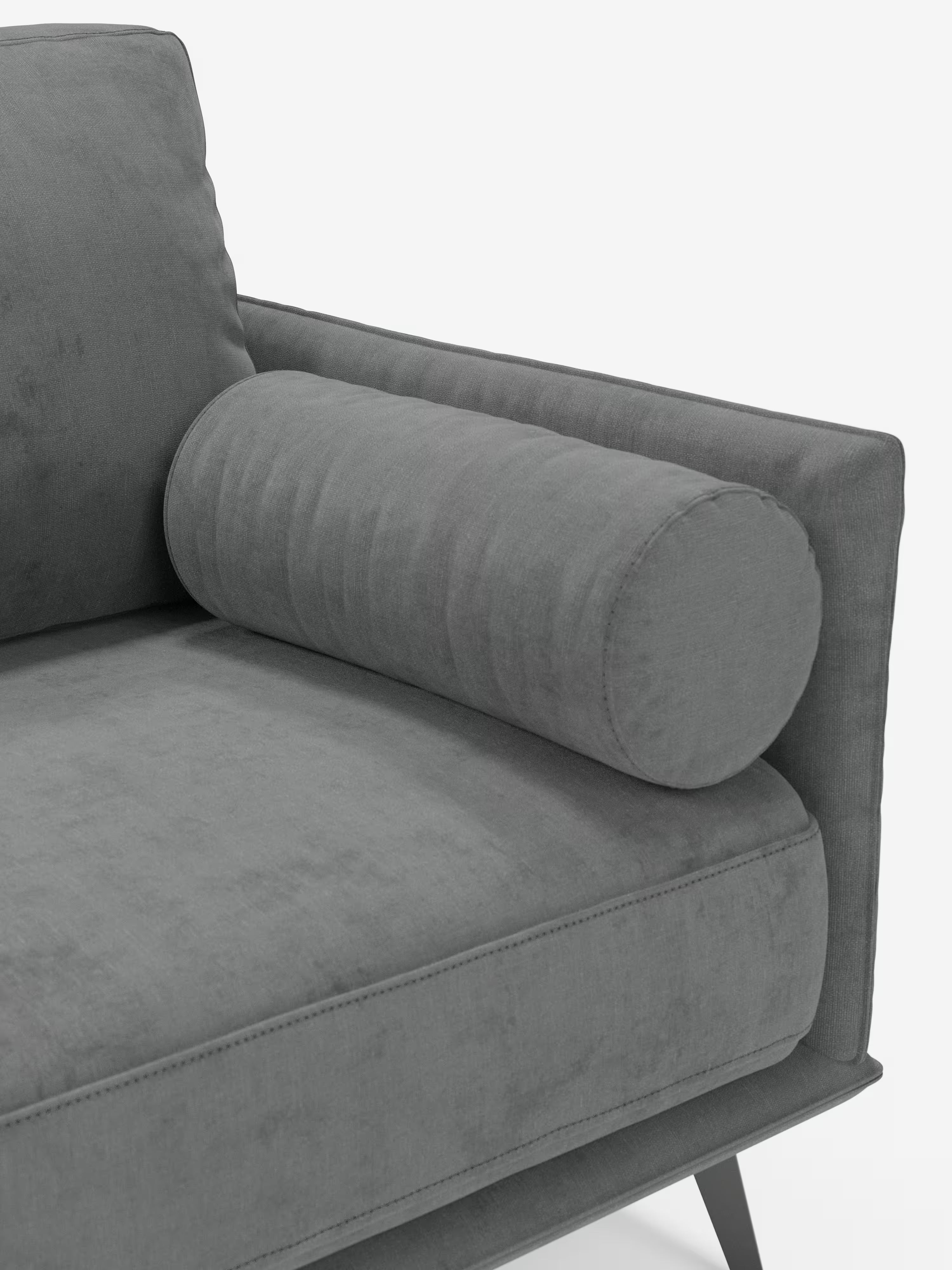 Basalto Canapé linéaire 2 3 et 4 places avec assise unique et base en métal en tissu anti-taches T31