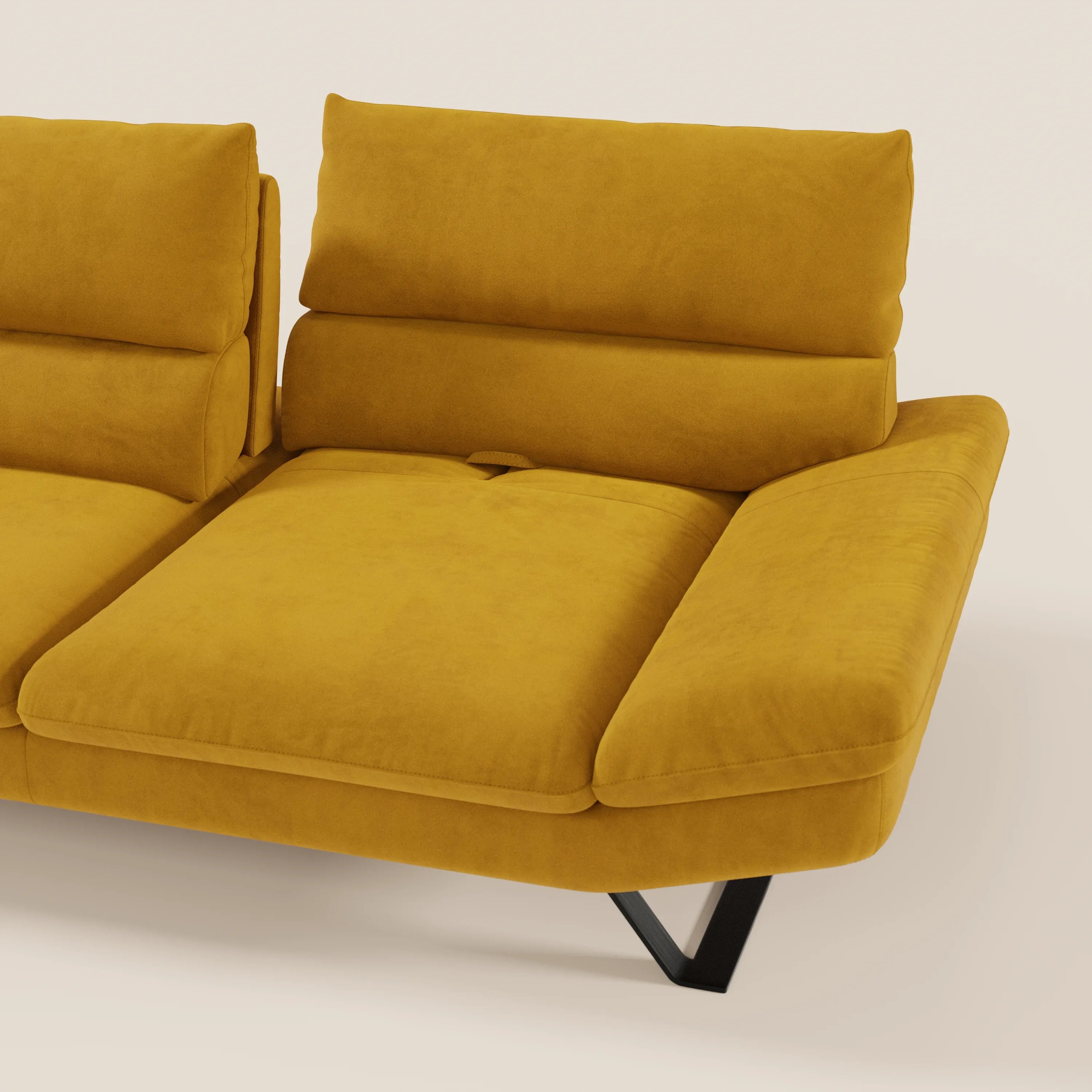 Eclipse Divano dal design moderno 2 e 3 posti con schienali traslanti - piedini alti in elegante microfibra smacchiabile T11 - divani.store