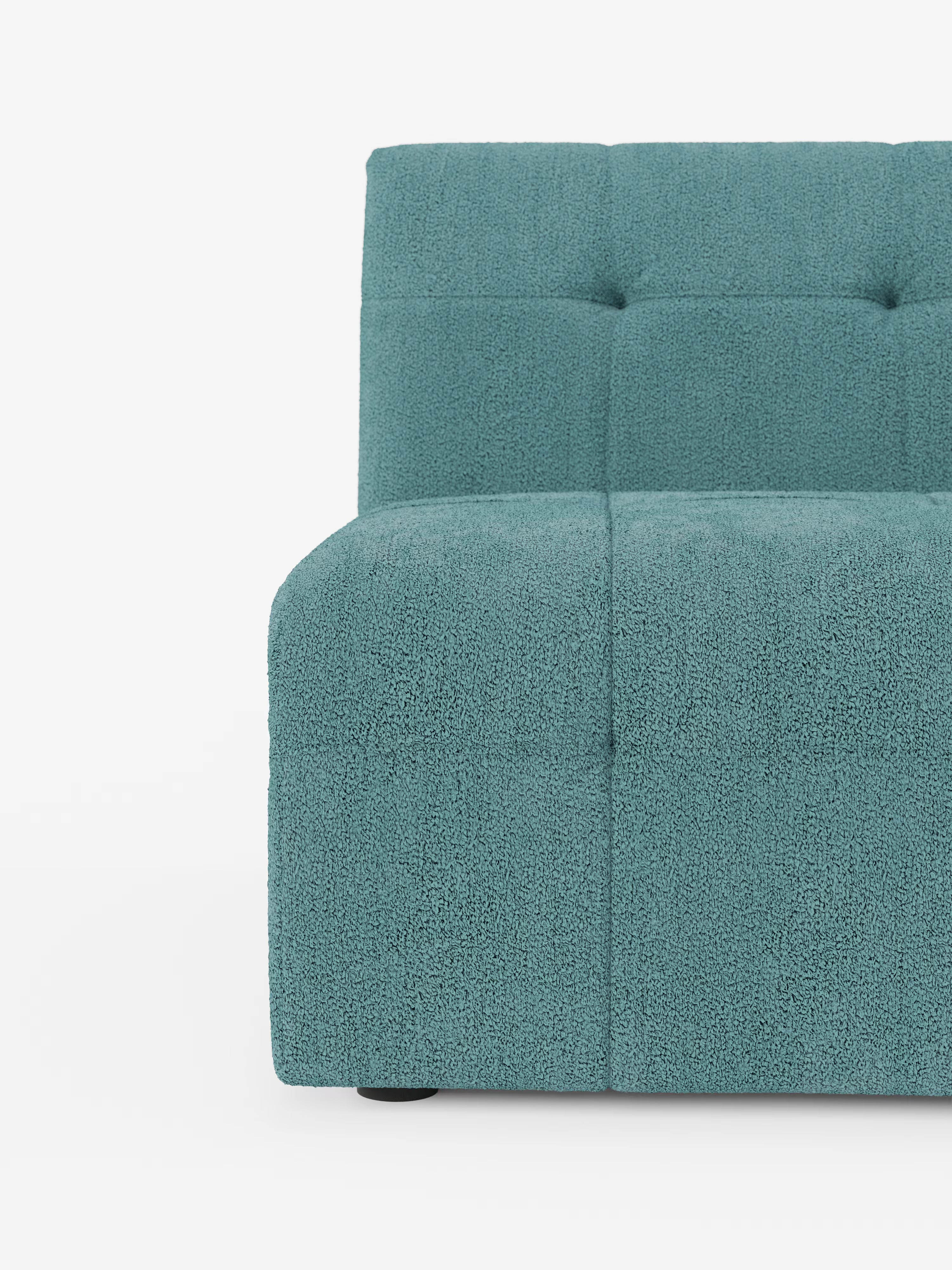 Mosaic module fauteuil 77 cm en bouclé - finition capitonnée et design en tissu détachable T21