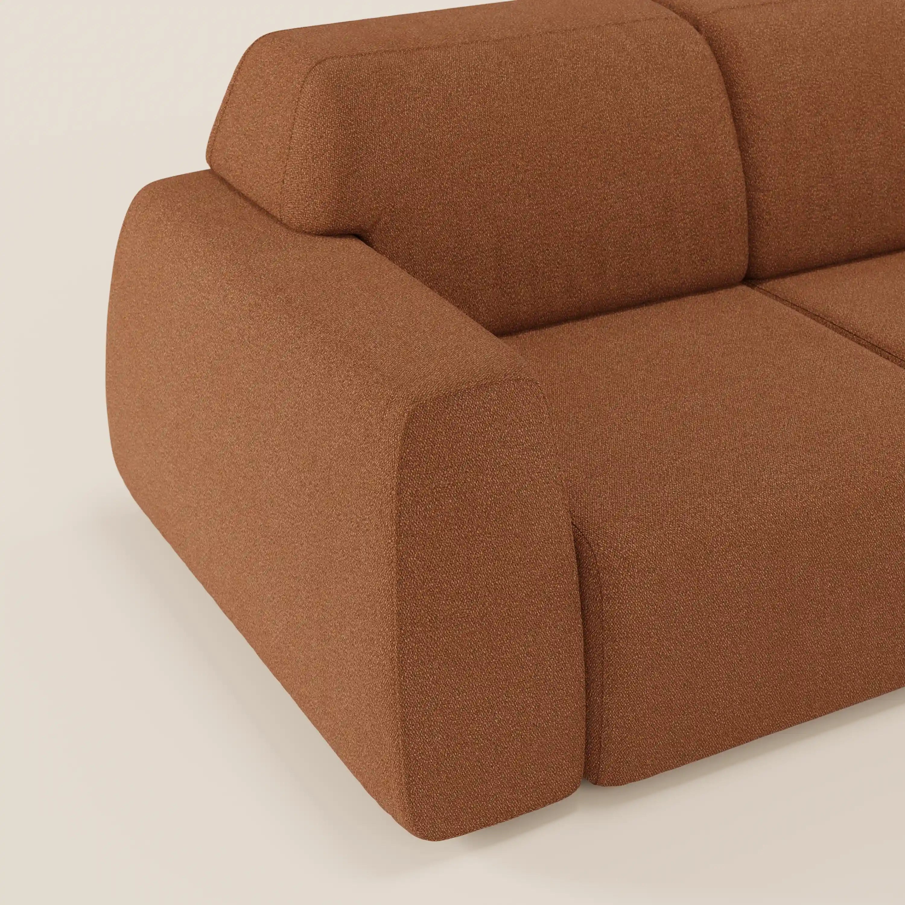Orbit divano con 3 sedute scorrevoli e allungabili in tessuto effetto cotone smacchiabile T33 - divani.store