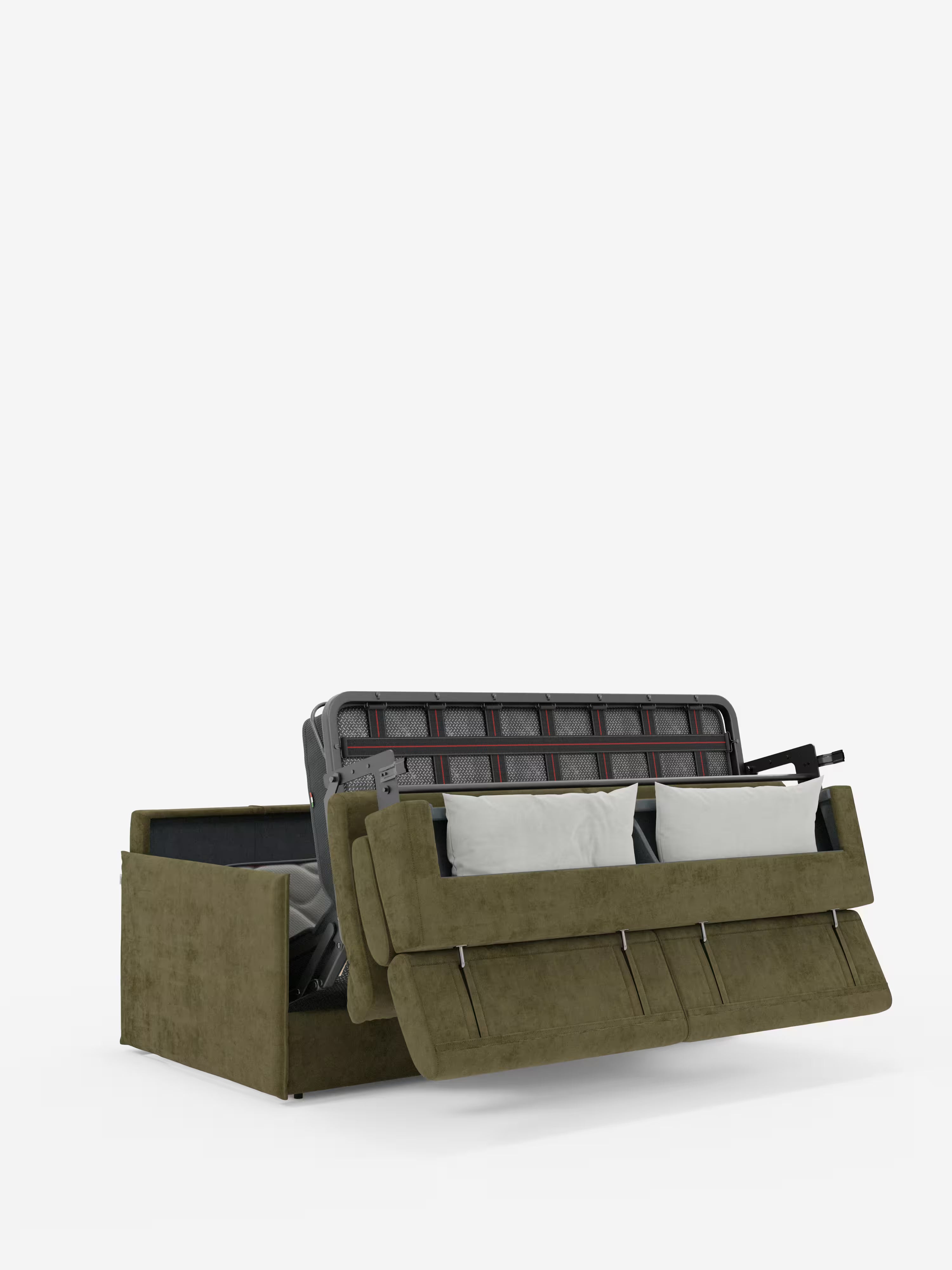 Miryam Canapé convertible avec têtières inclinables et confort maximal - design compact en tissu doux détachable T31