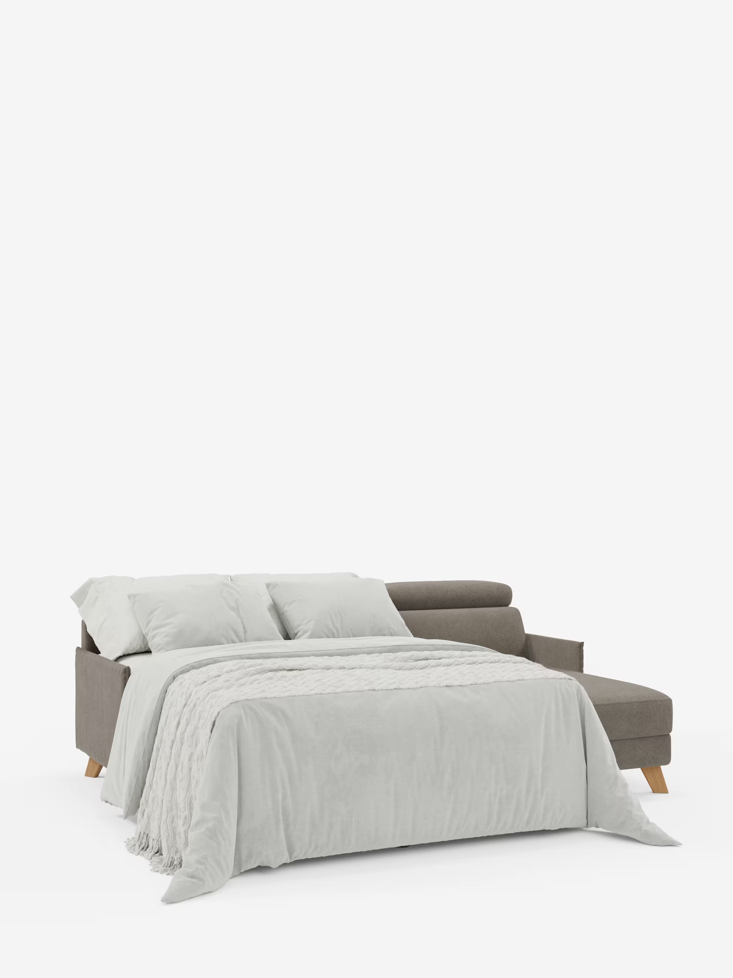 Sole Canapé d'angle convertible avec chaise longue avec coffre et têtières inclinables - tissu détachable T23