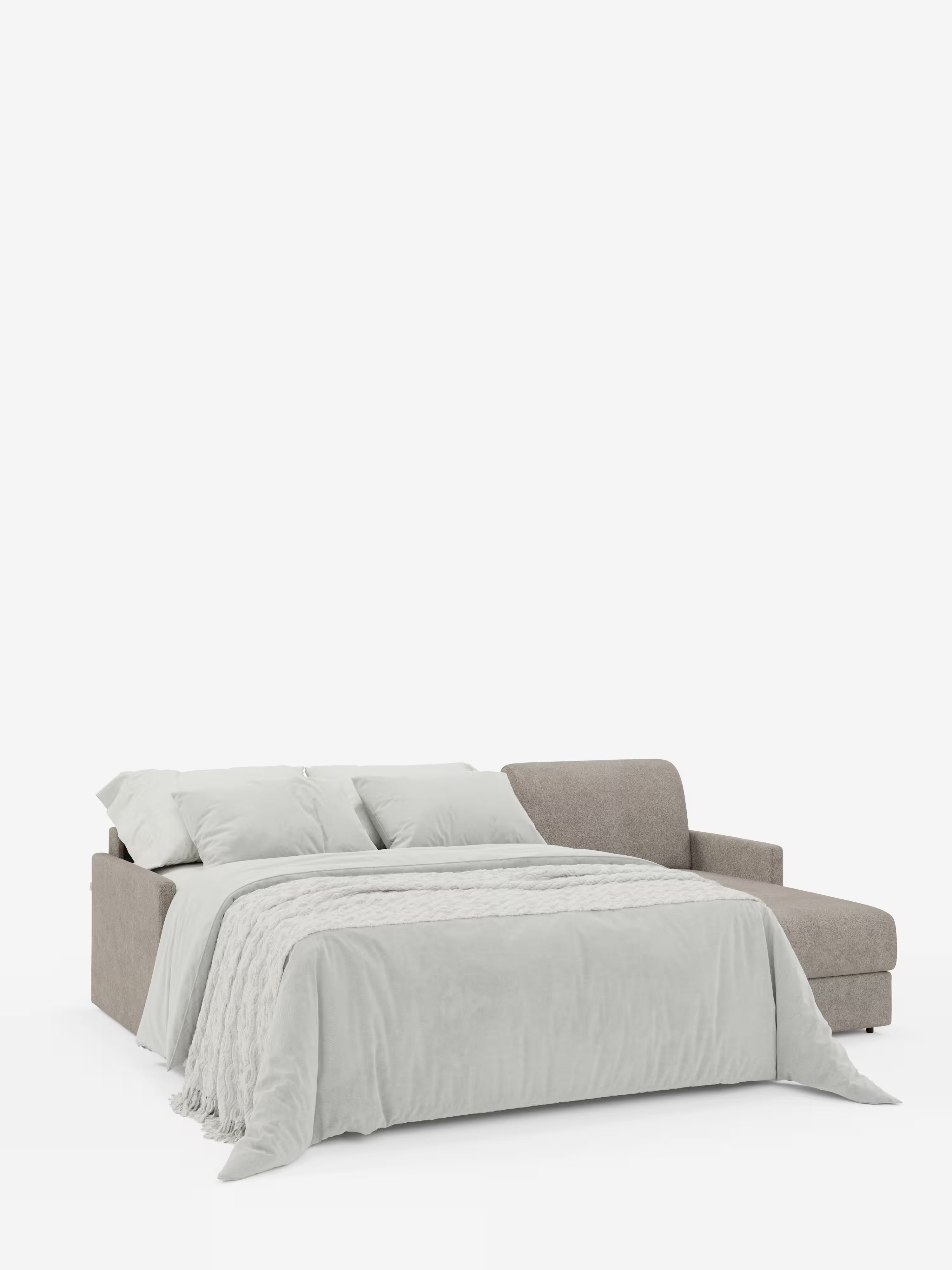 Tommy Divano Letto con penisola contenitore - design minimal e sfoderabile in tessuto smacchiabile simil cotone T33