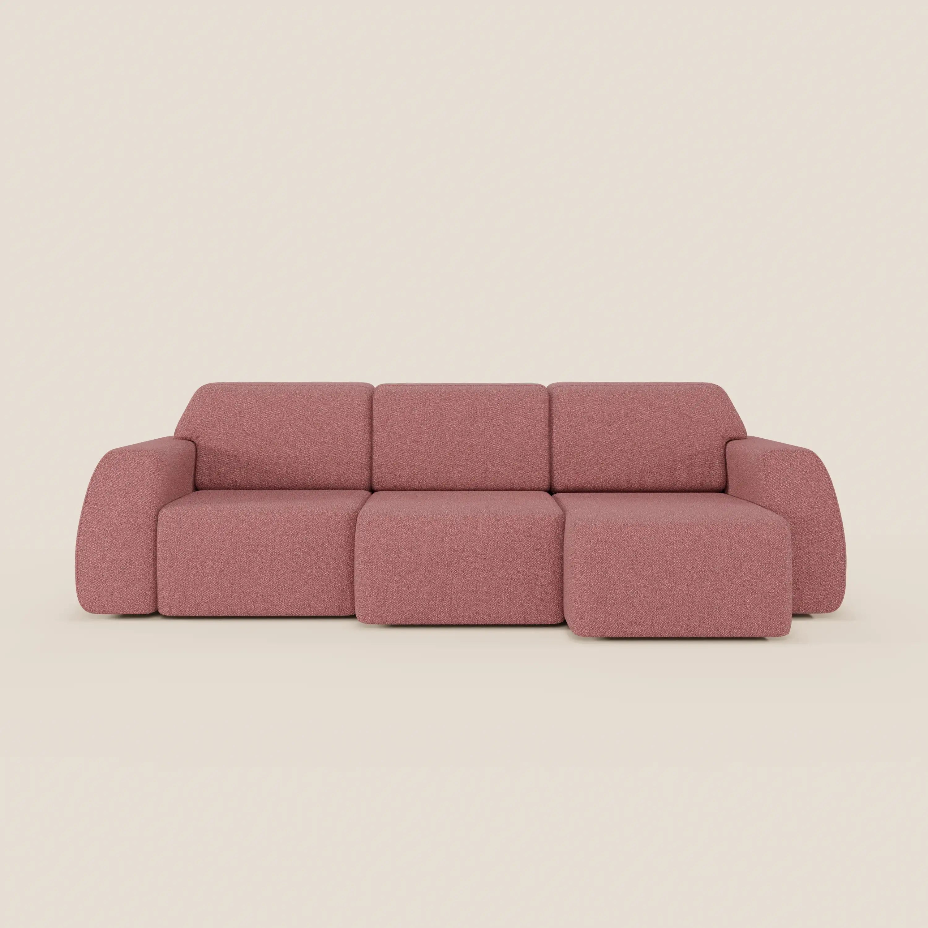 Orbit divano con 3 sedute scorrevoli e allungabili in tessuto effetto cotone smacchiabile T33 - divani.store