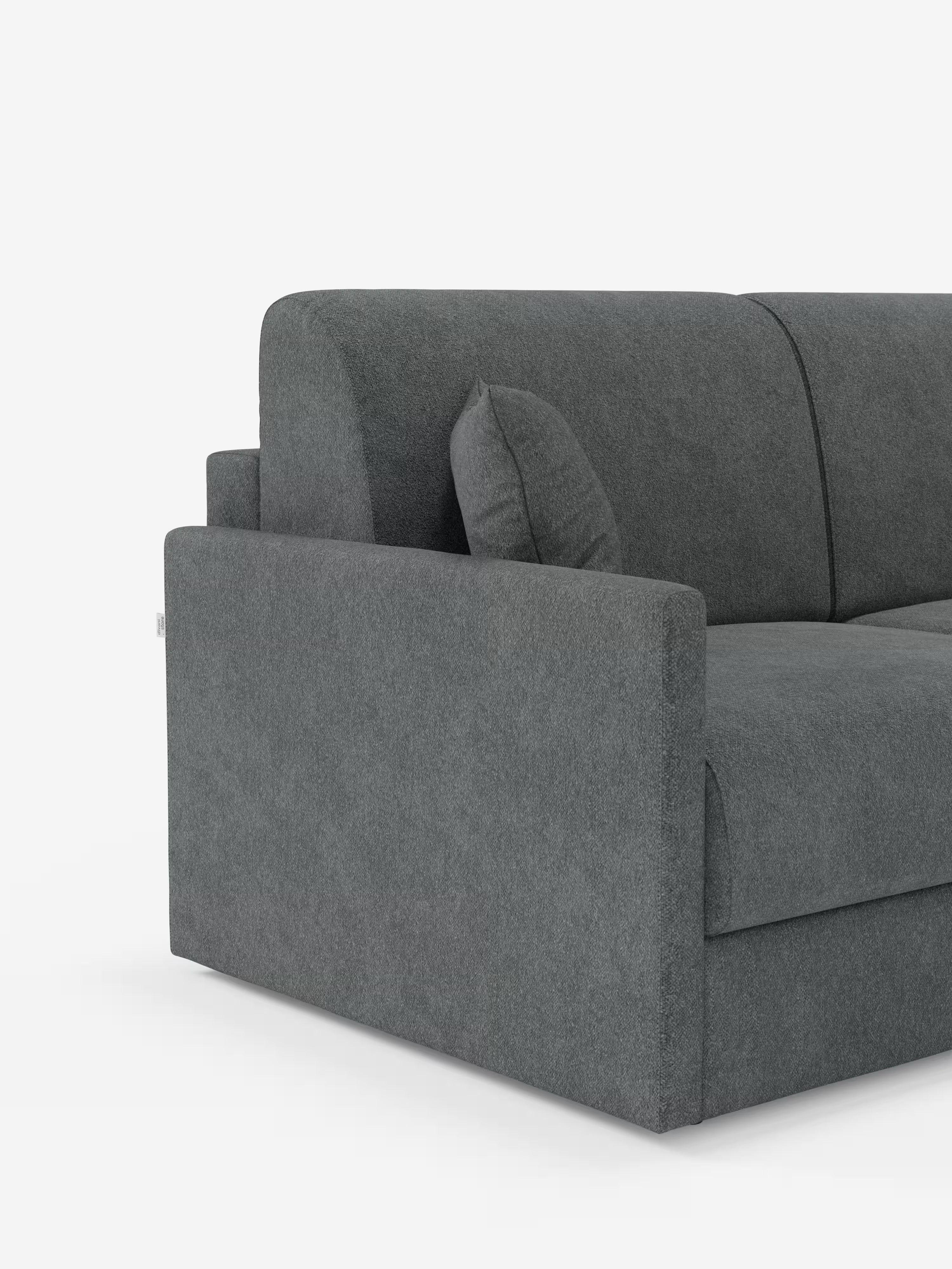 Tommy Divano Letto con penisola contenitore - design minimal e sfoderabile in tessuto smacchiabile simil cotone T33