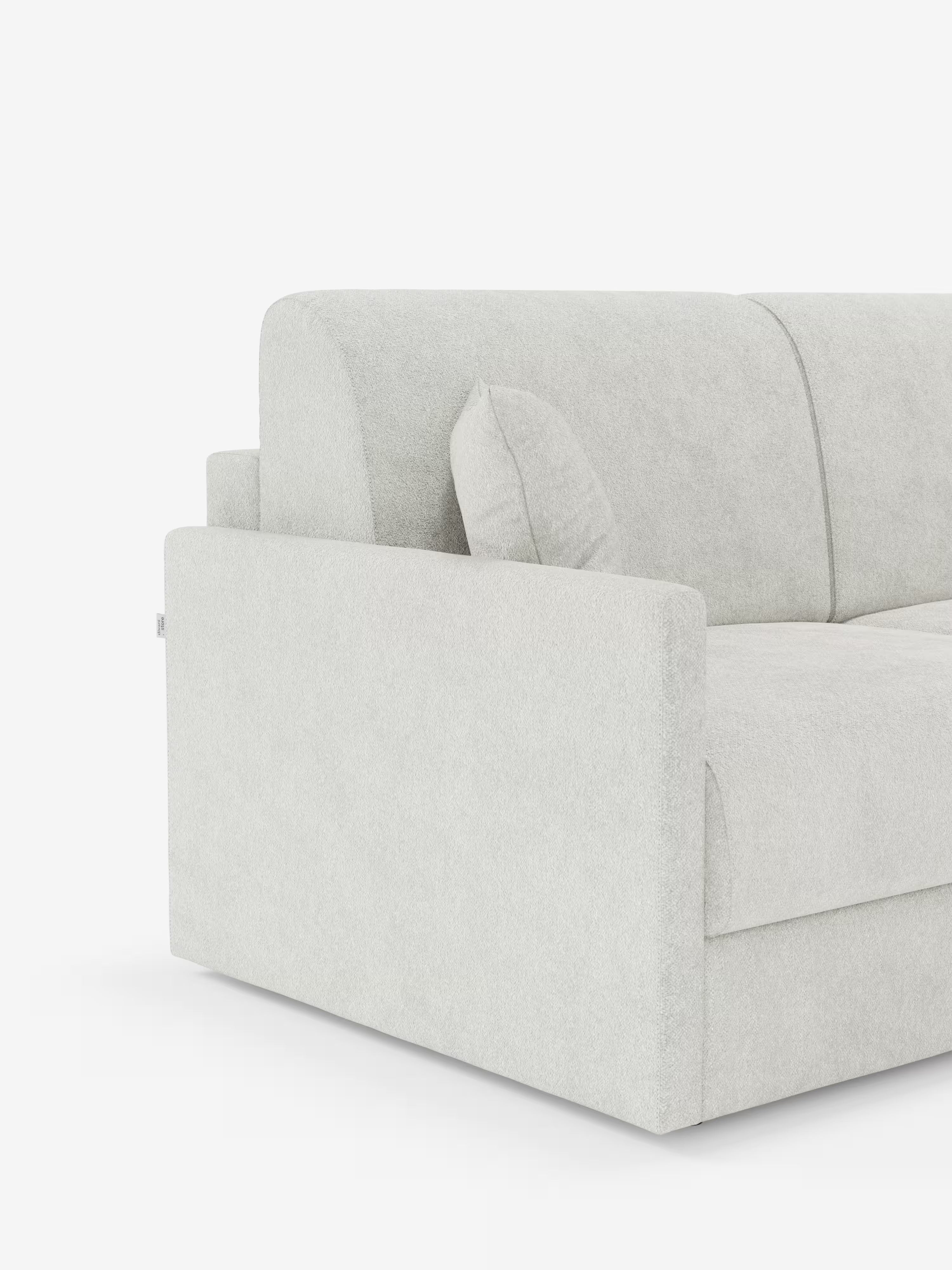 Tommy Divano Letto con penisola contenitore - design minimal e sfoderabile in tessuto smacchiabile simil cotone T33