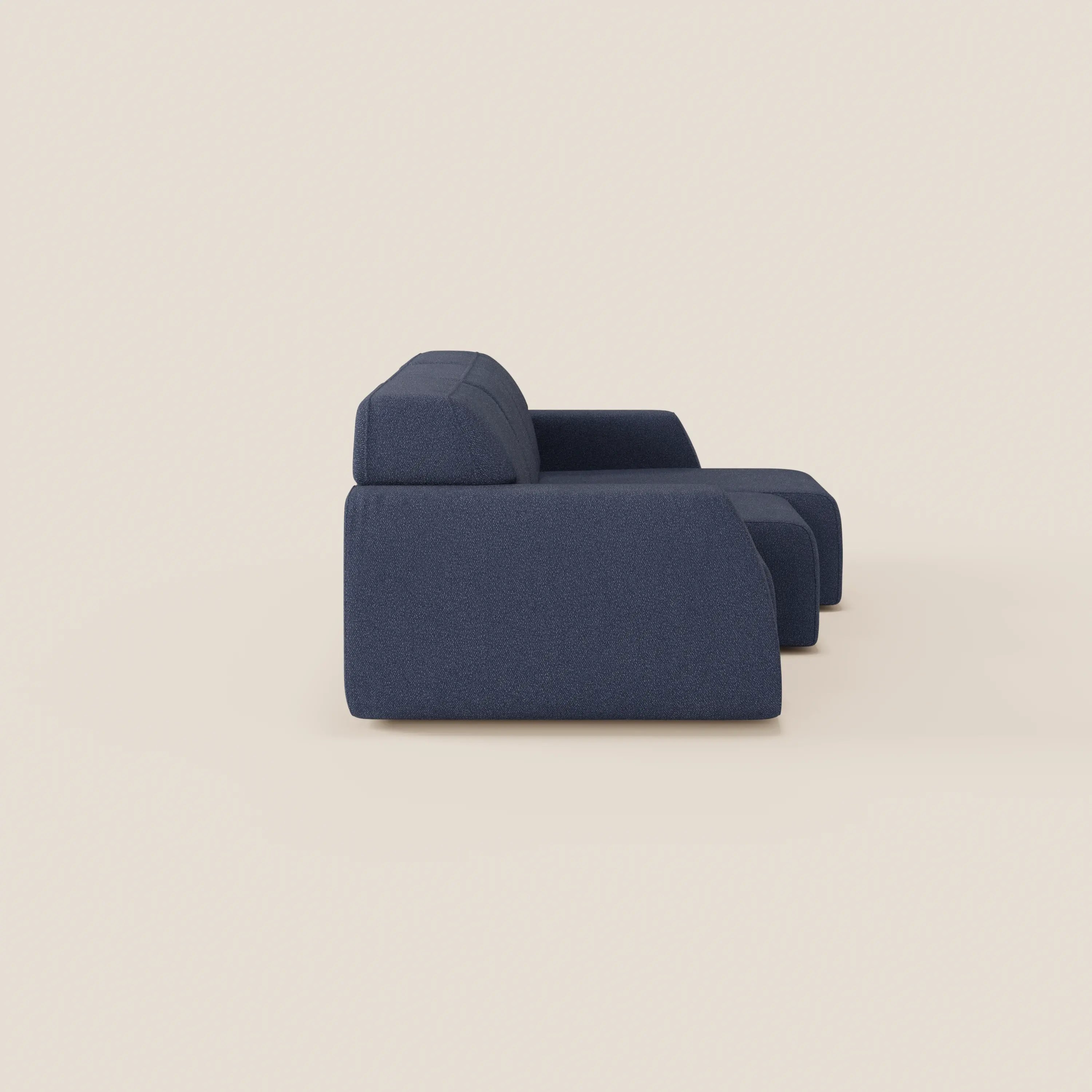 Orbit divano con 3 sedute scorrevoli e allungabili in tessuto effetto cotone smacchiabile T33 - divani.store