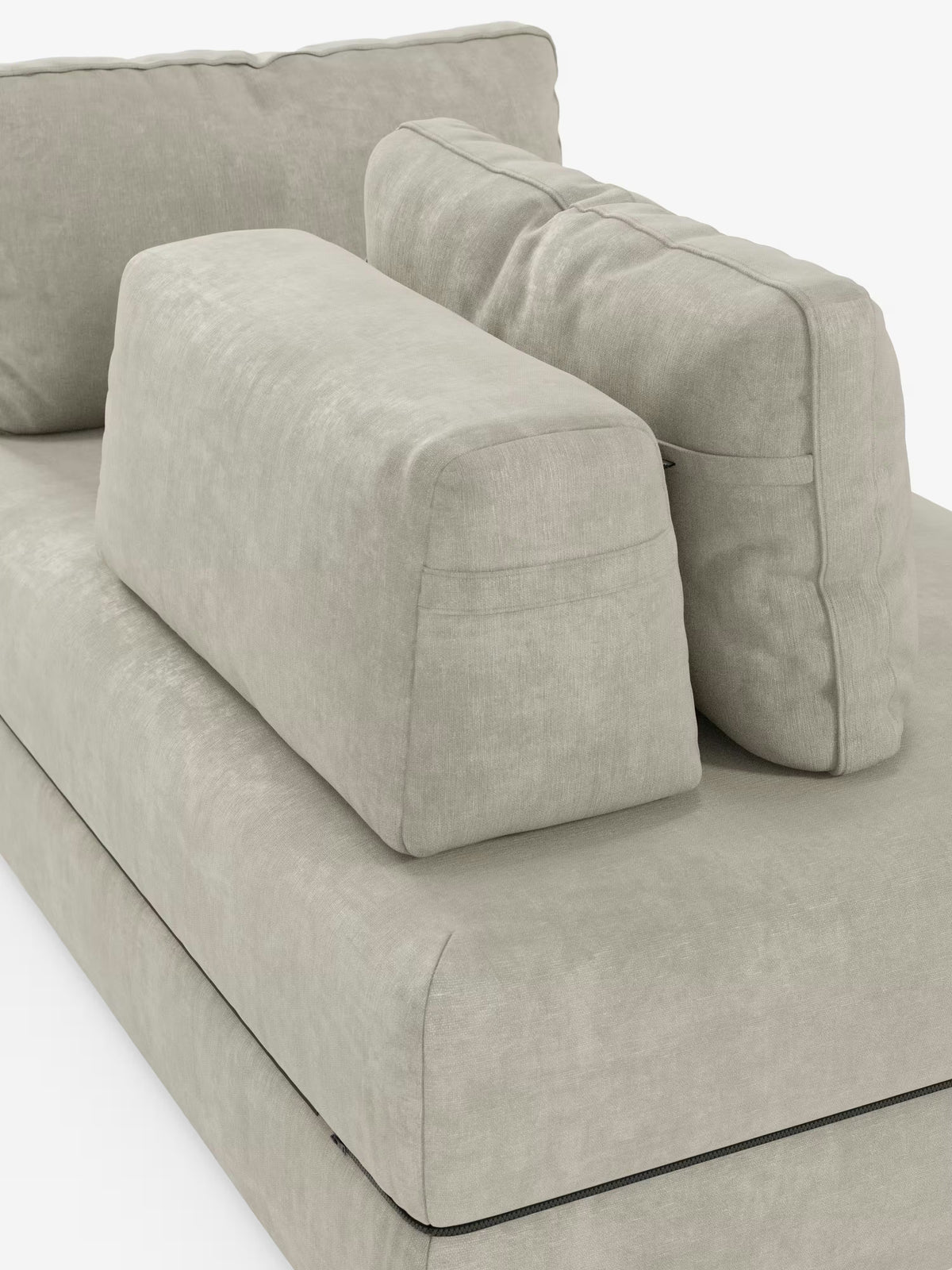 Rift divano letto matrimoniale 2 posti e 3 posti con schienali mobili - materasso alto 24 cm e memory foam in tessuto smacchiabile T31