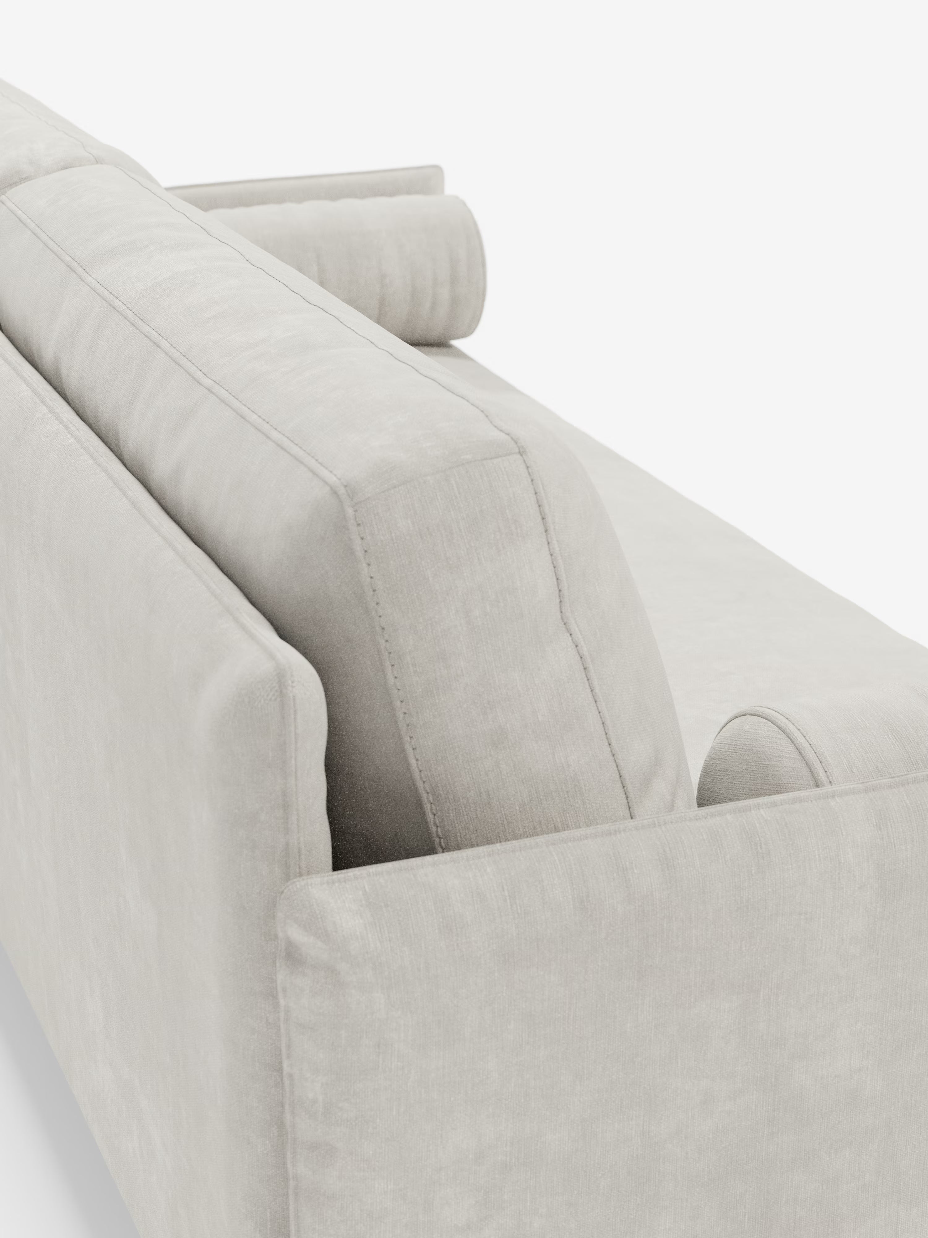 Basalto Canapé linéaire 2 3 et 4 places avec assise unique et base en métal en tissu anti-taches T31