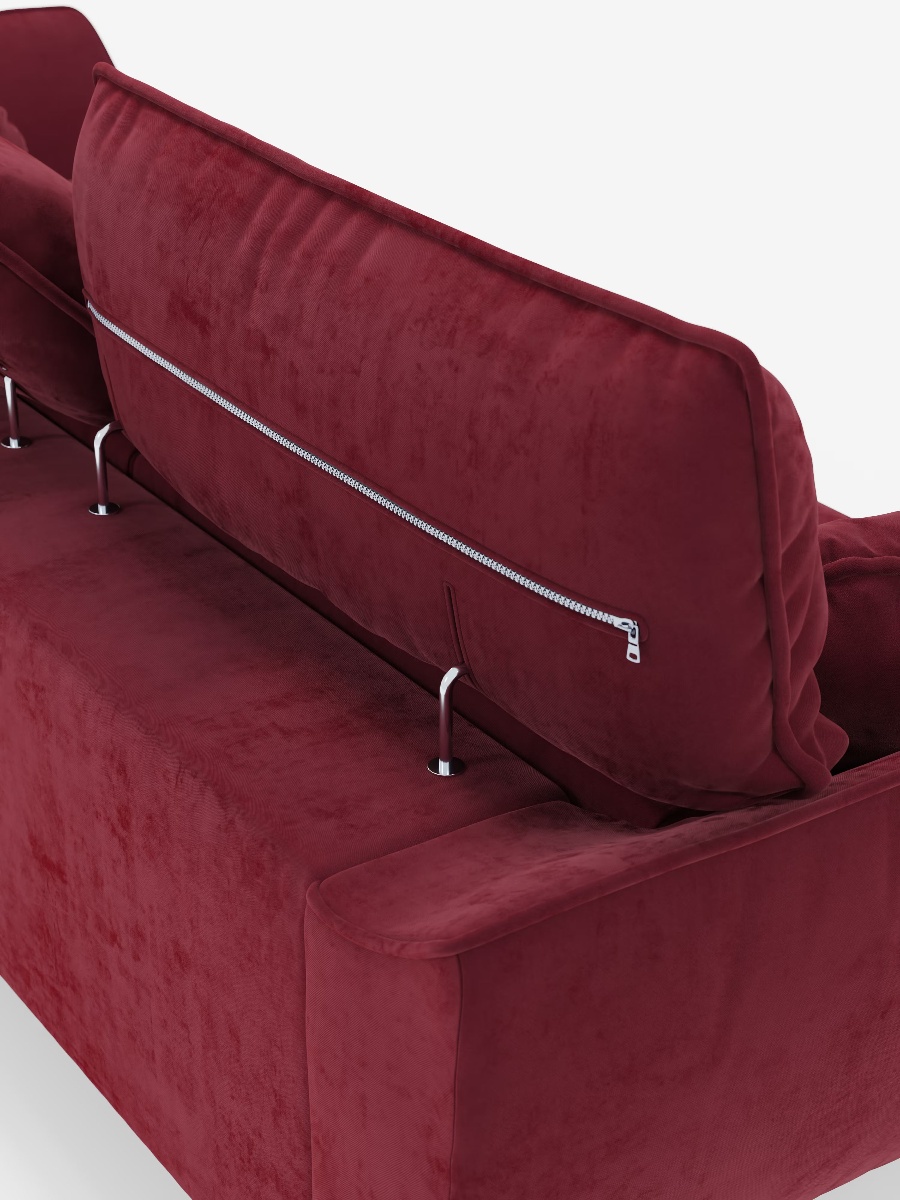 Michelangelo 4 places - Canapé avec 3 assises coulissantes et têtières réglables en tissu détachable T30