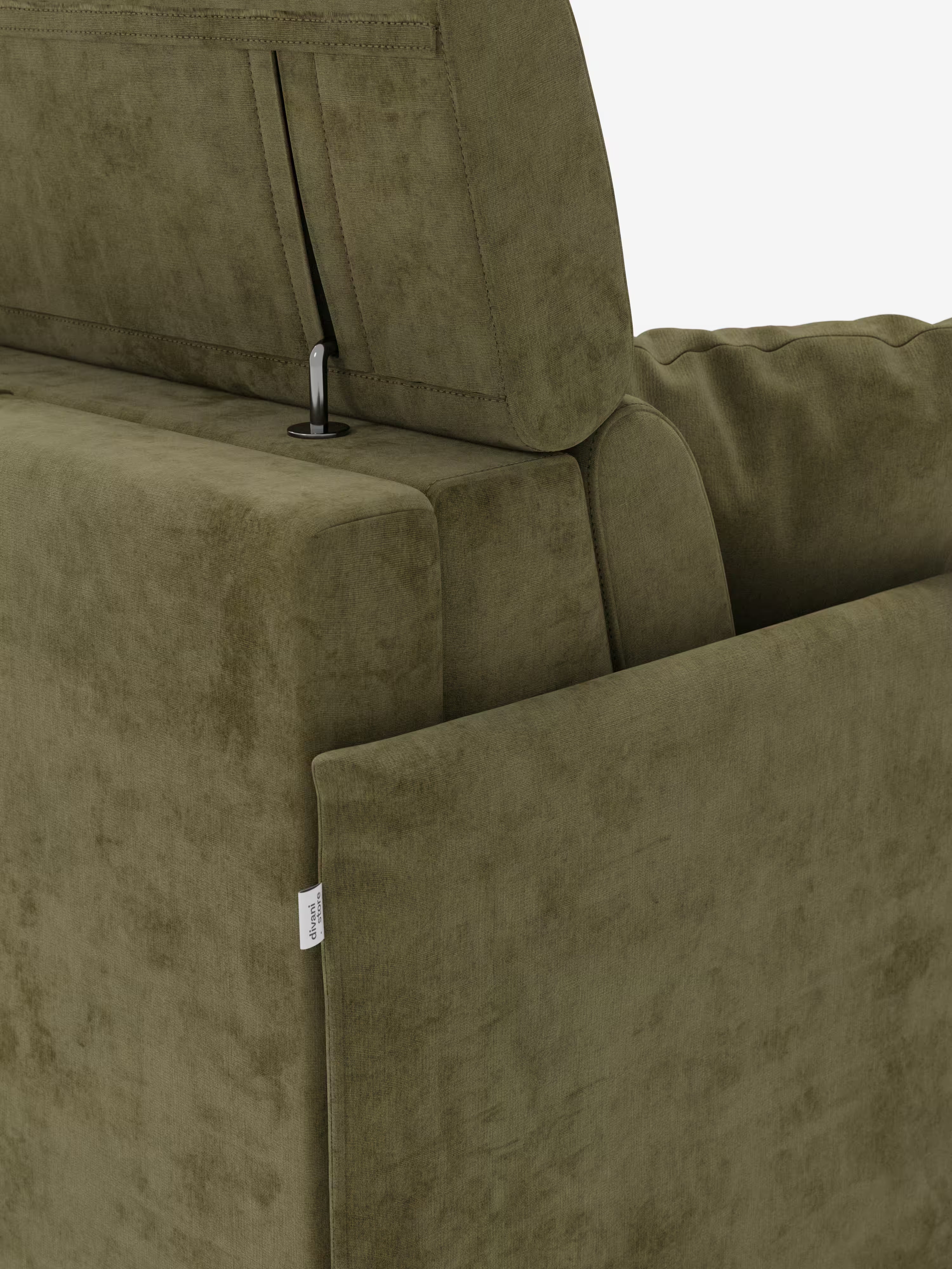 Miryam Canapé convertible avec têtières inclinables et confort maximal - design compact en tissu doux détachable T31