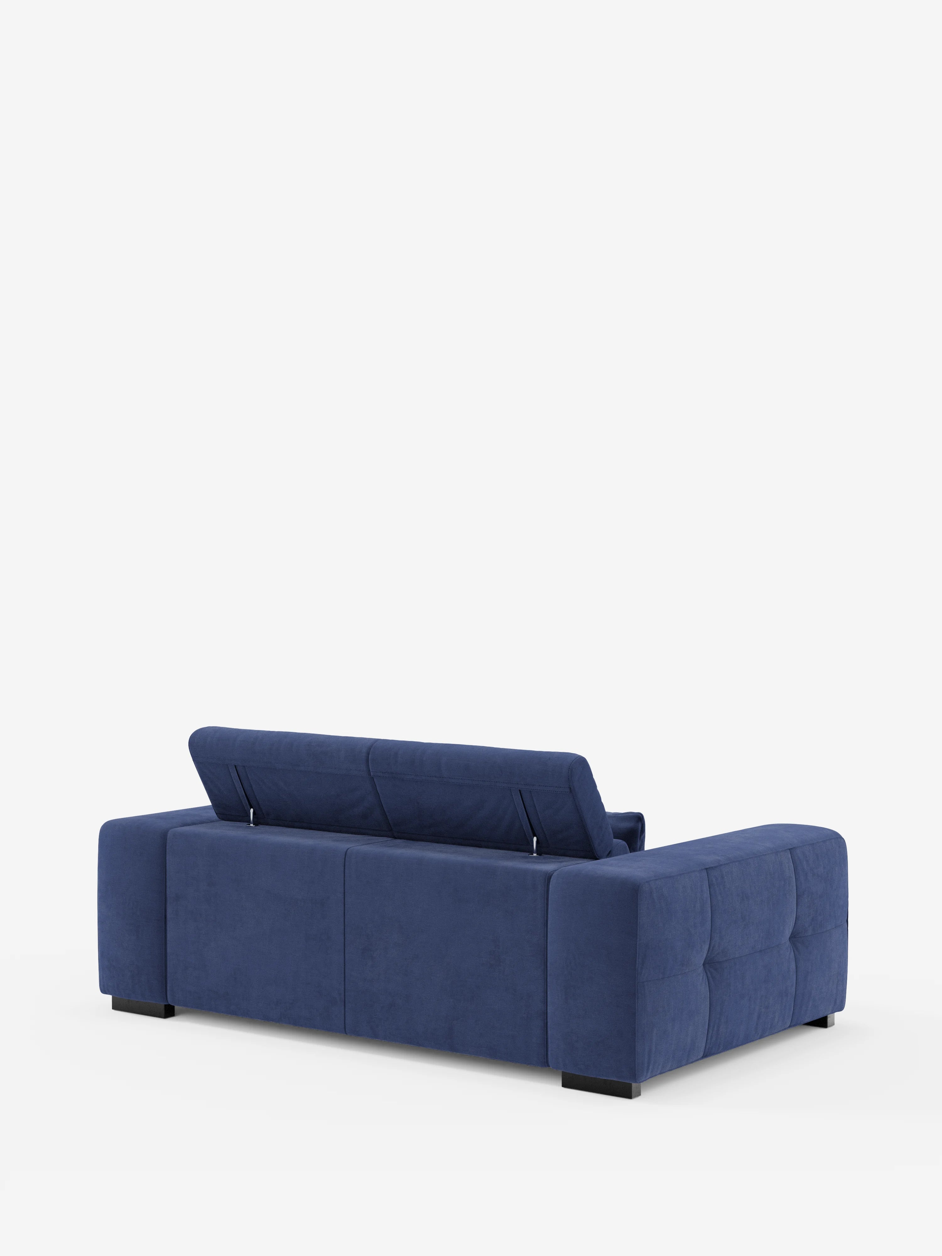 Monarch Canapé avec relaxation électrique pour allongement des assises et appuie-tête inclinable en tissu doux anti-taches T31