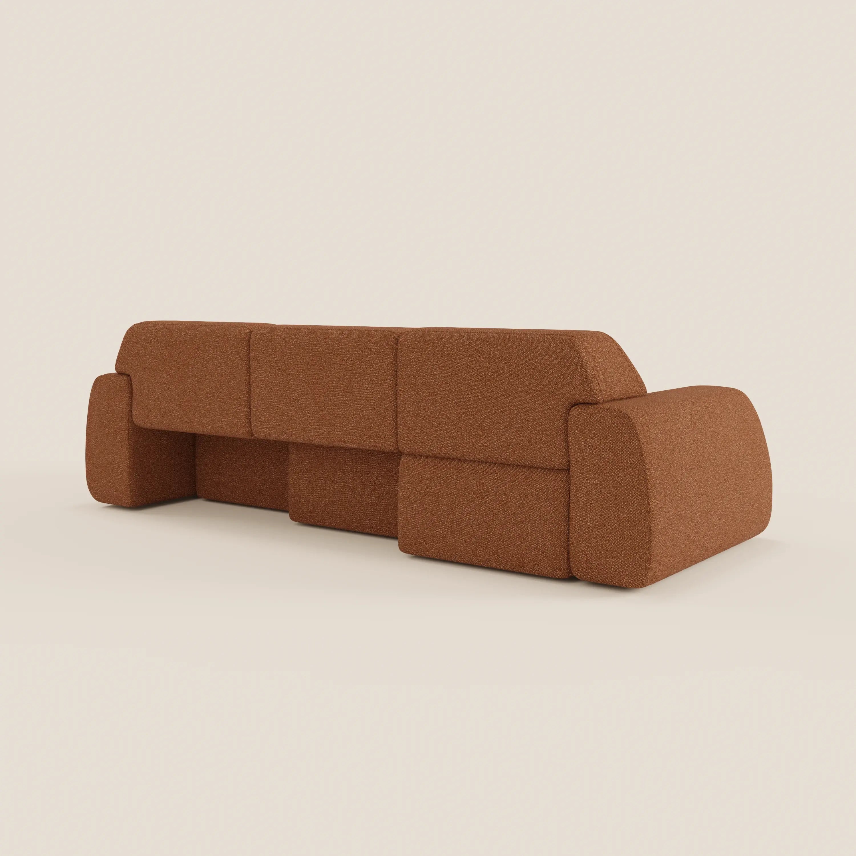 Orbit divano con 3 sedute scorrevoli e allungabili in tessuto effetto cotone smacchiabile T33 - divani.store