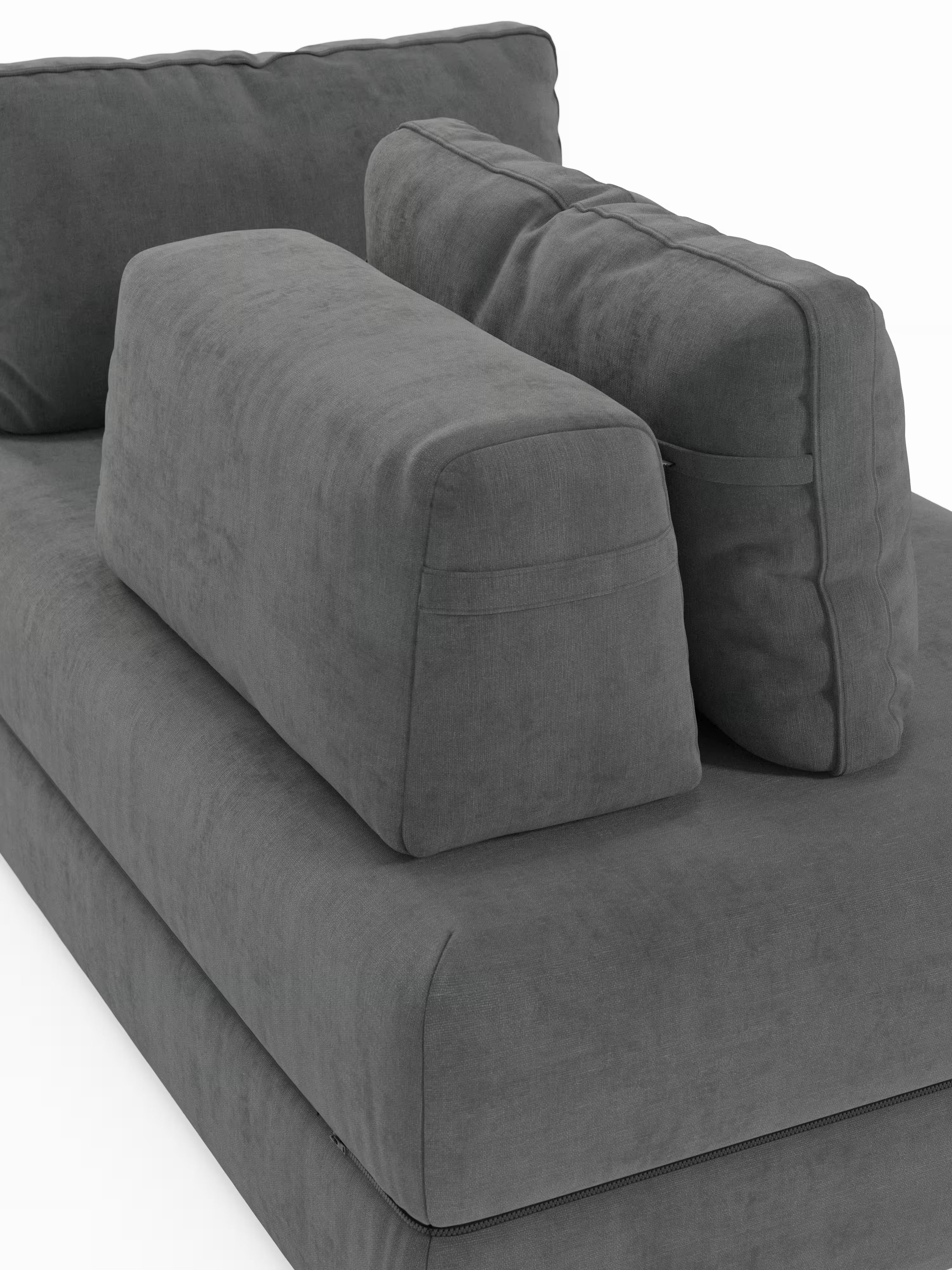 Rift divano letto matrimoniale 2 posti e 3 posti con schienali mobili - materasso alto 24 cm e memory foam in tessuto smacchiabile T31