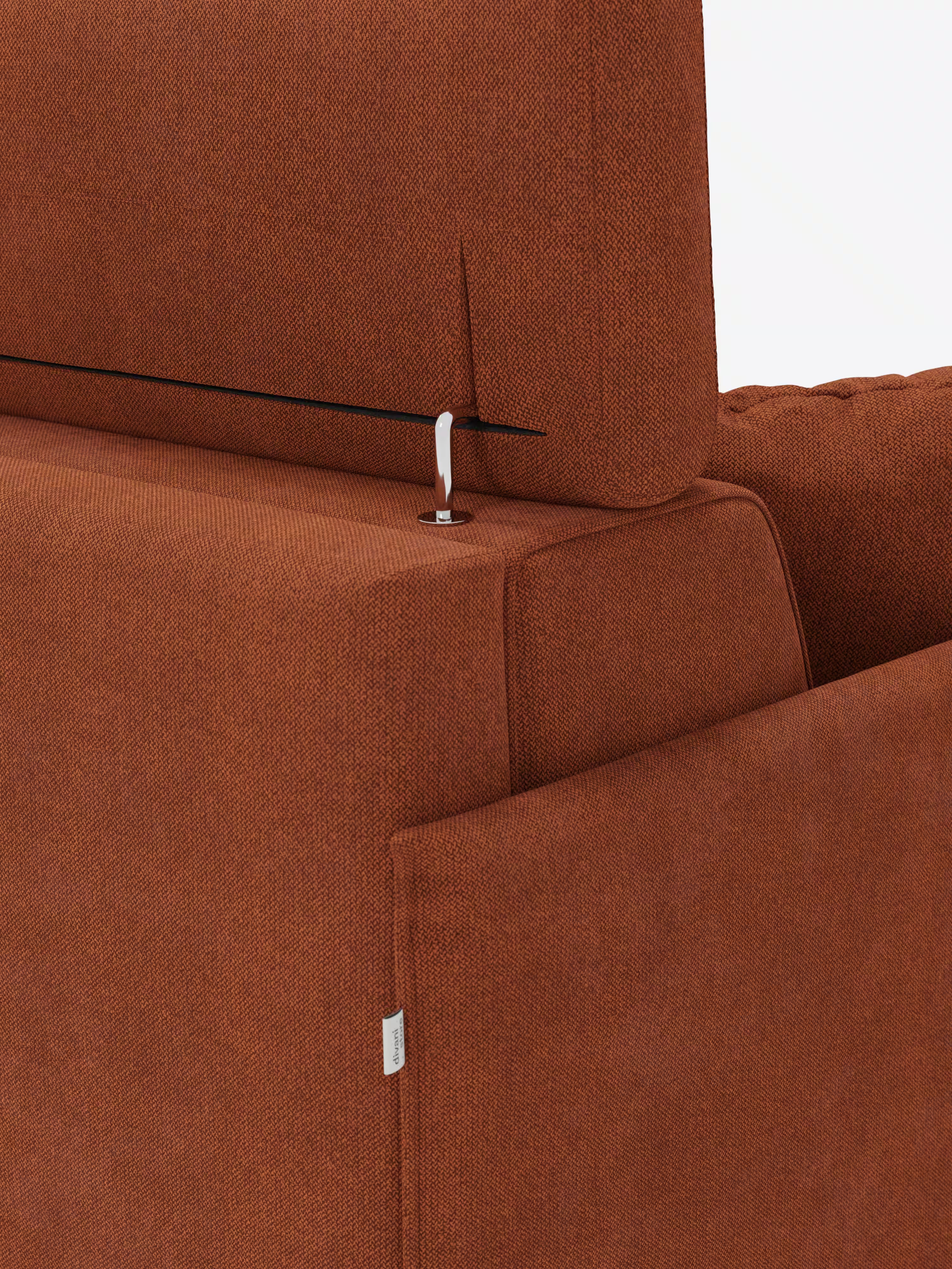 Sole Canapé d'angle convertible avec chaise longue avec coffre et têtières inclinables - tissu détachable T23