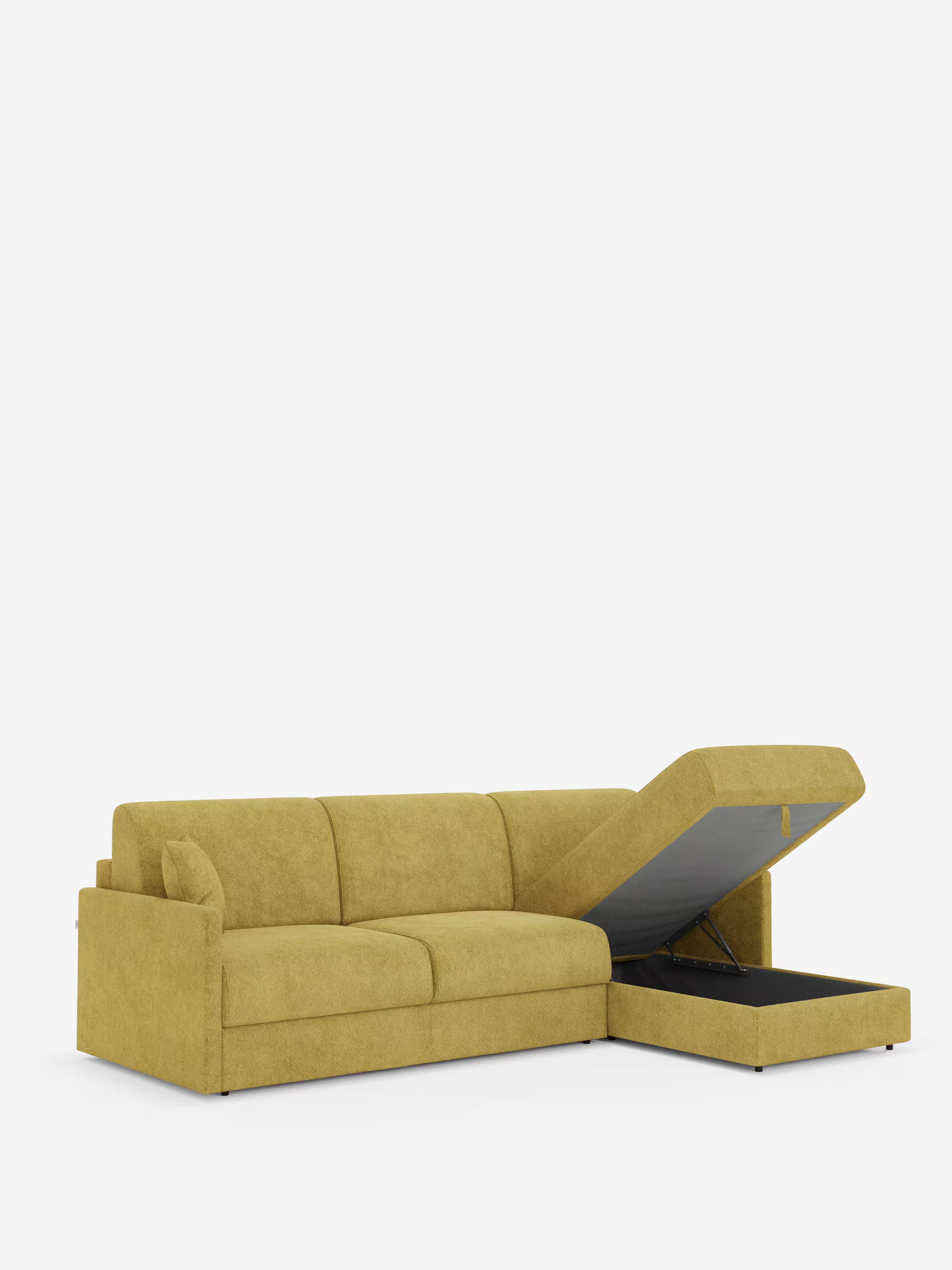 Tommy Divano Letto con penisola contenitore - design minimal e sfoderabile in tessuto smacchiabile simil cotone T33