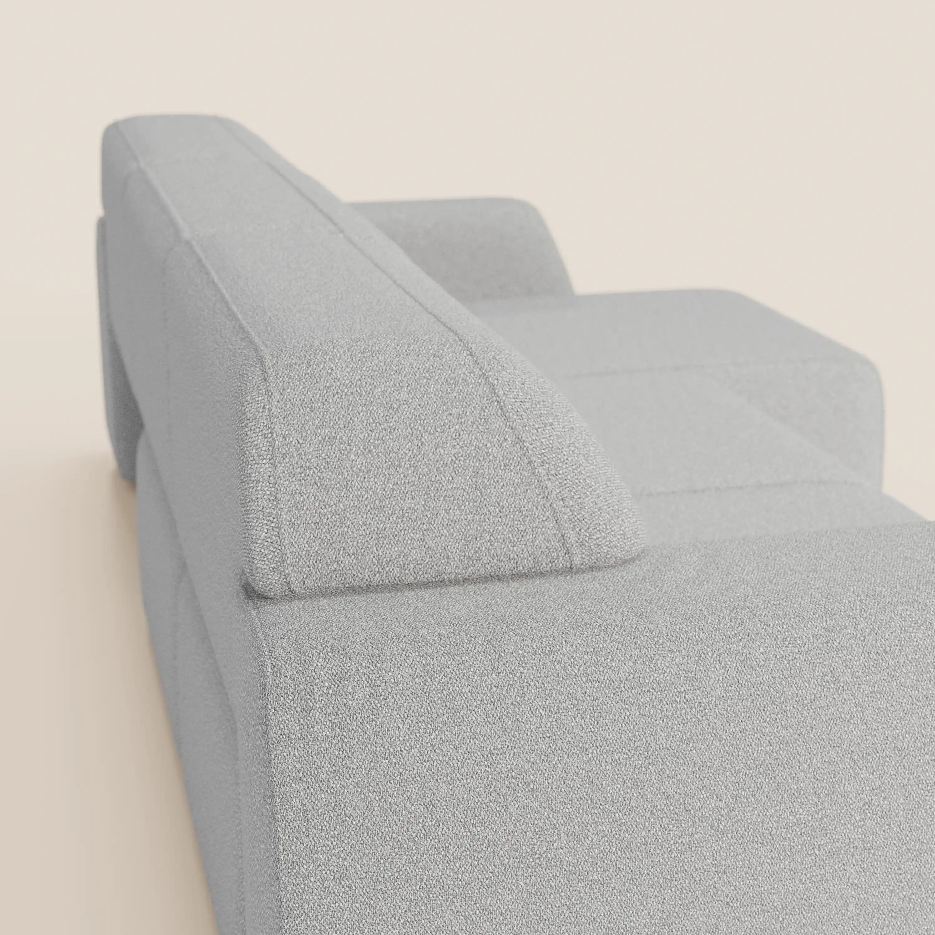 Orbit divano con 3 sedute scorrevoli e allungabili in tessuto effetto cotone smacchiabile T33 - divani.store