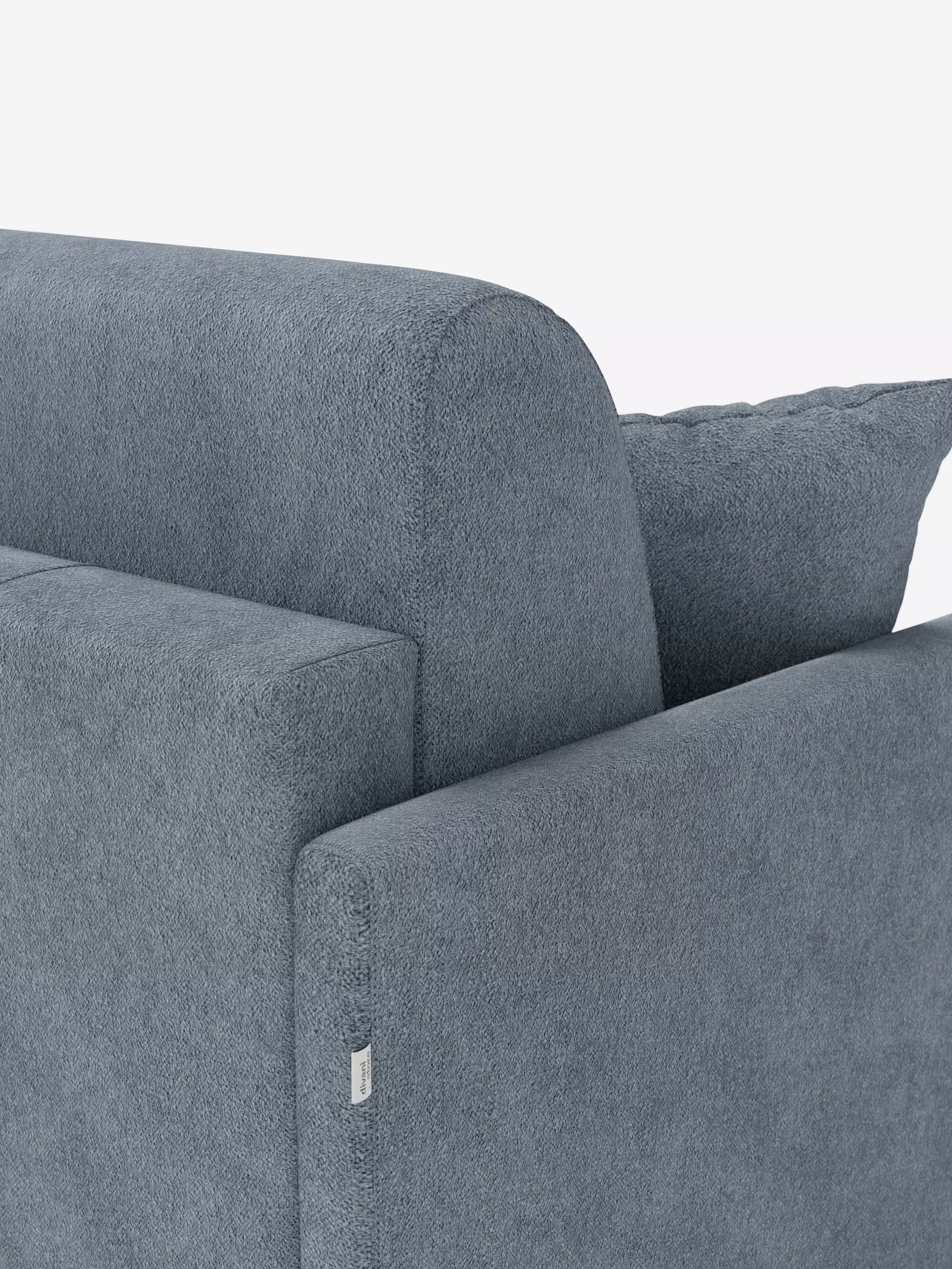 Tommy Divano Letto con penisola contenitore - design minimal e sfoderabile in tessuto smacchiabile simil cotone T33