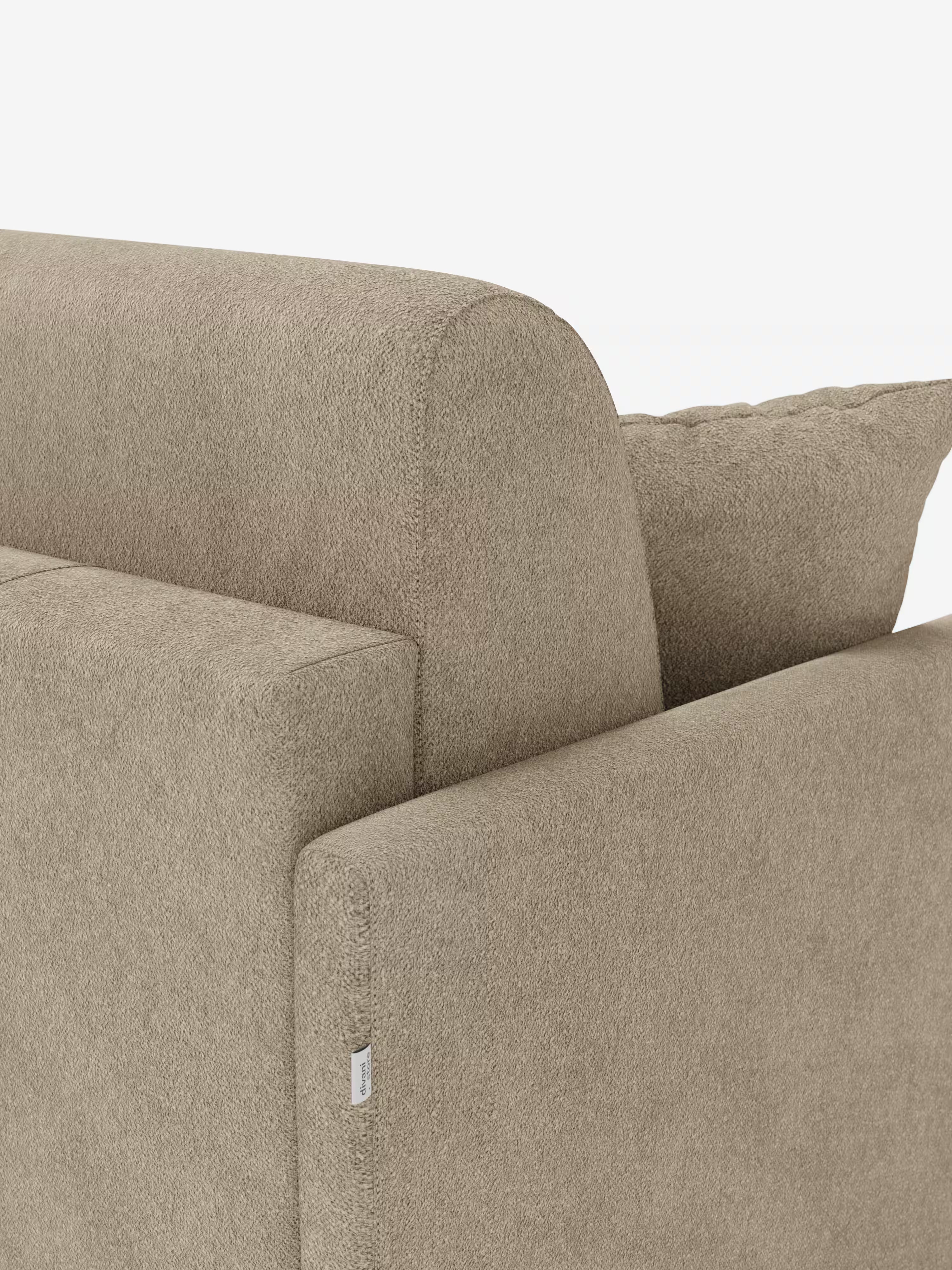 Tommy Divano Letto con penisola contenitore - design minimal e sfoderabile in tessuto smacchiabile simil cotone T33
