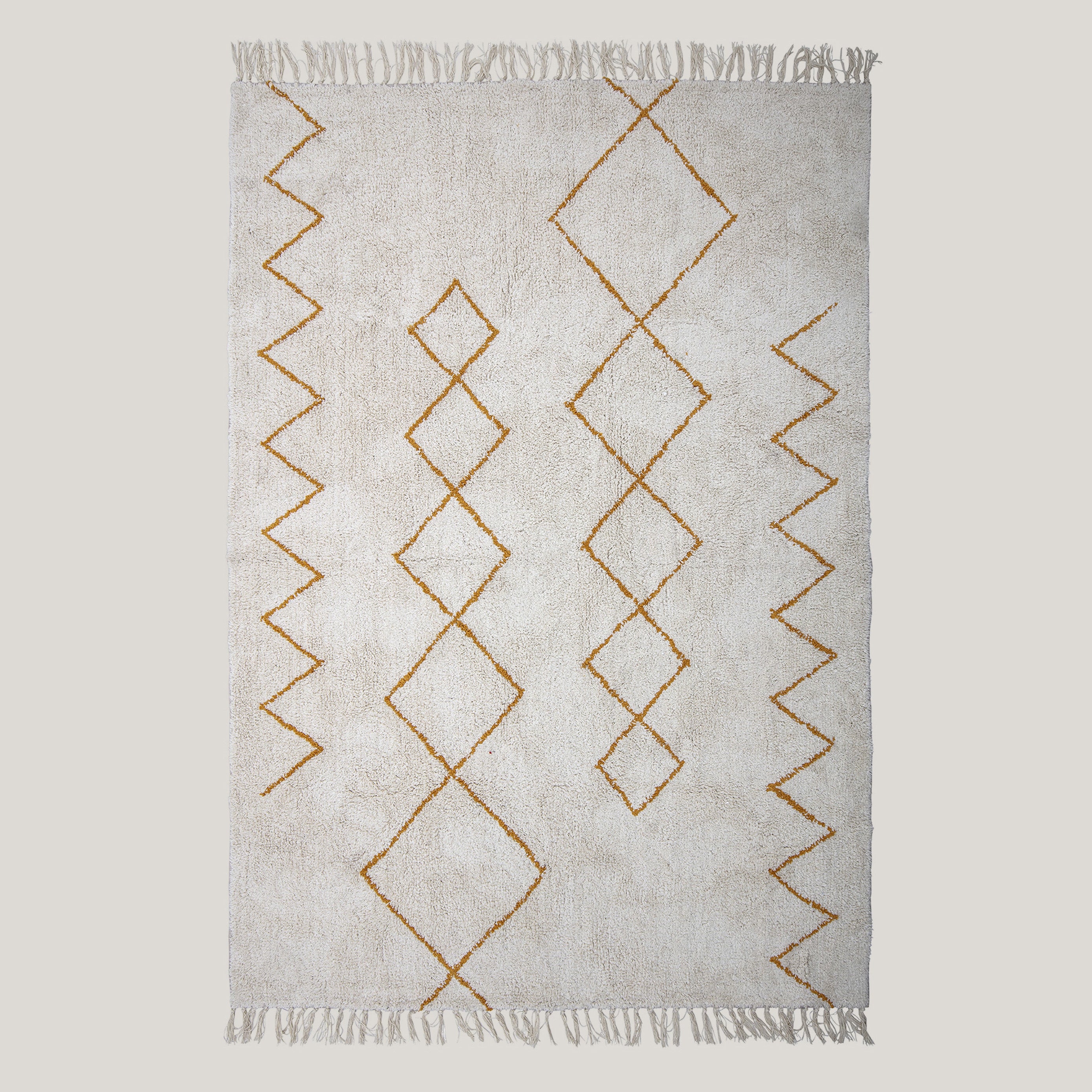 Huso tappeto a fantasia geometrica in cotone 200x140 cm - divani.store