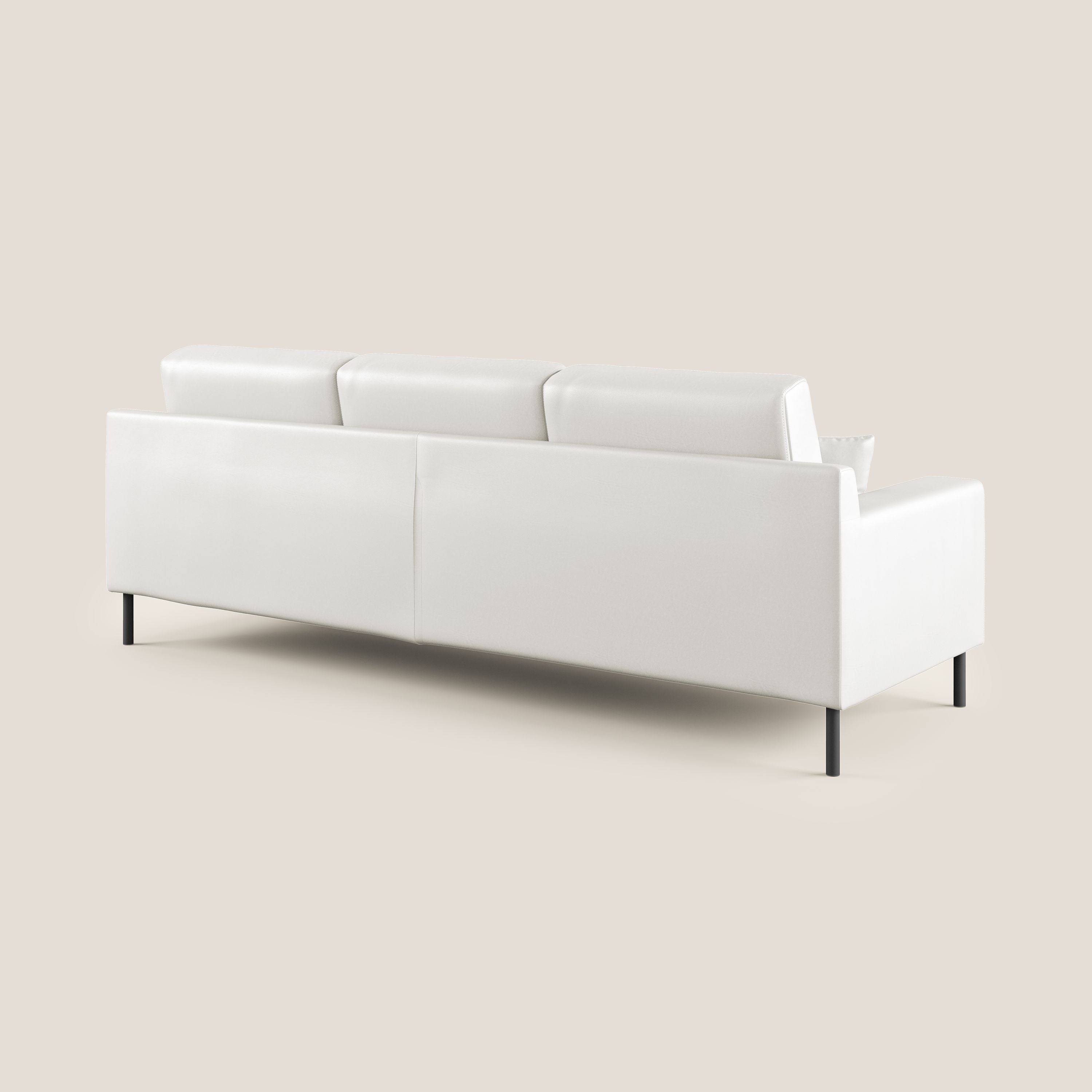 Uranio divano angolare moderno REVERSIBILE in Ecopelle impermeabile T04 bianco - divani.store