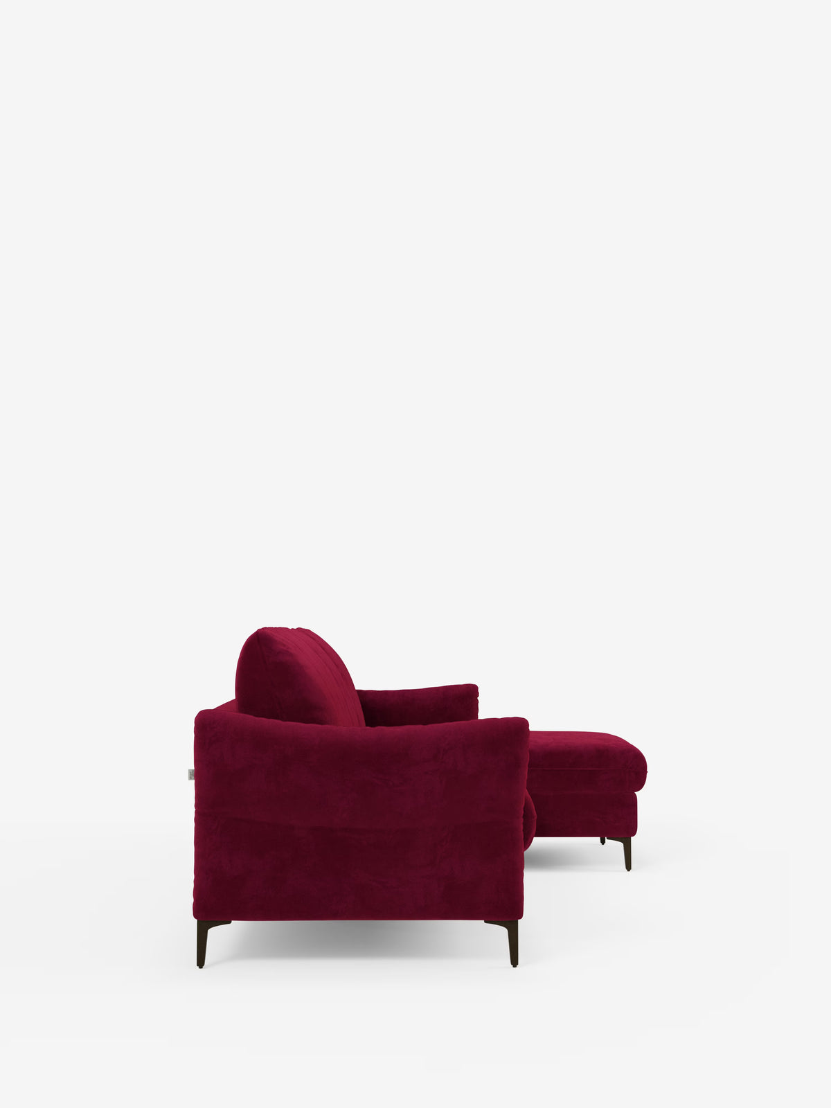 Dalia canapé-lit avec méridienne coffre de rangement et matelas de 18 cm de hauteur - pieds hauts et tissu anti-taches T30