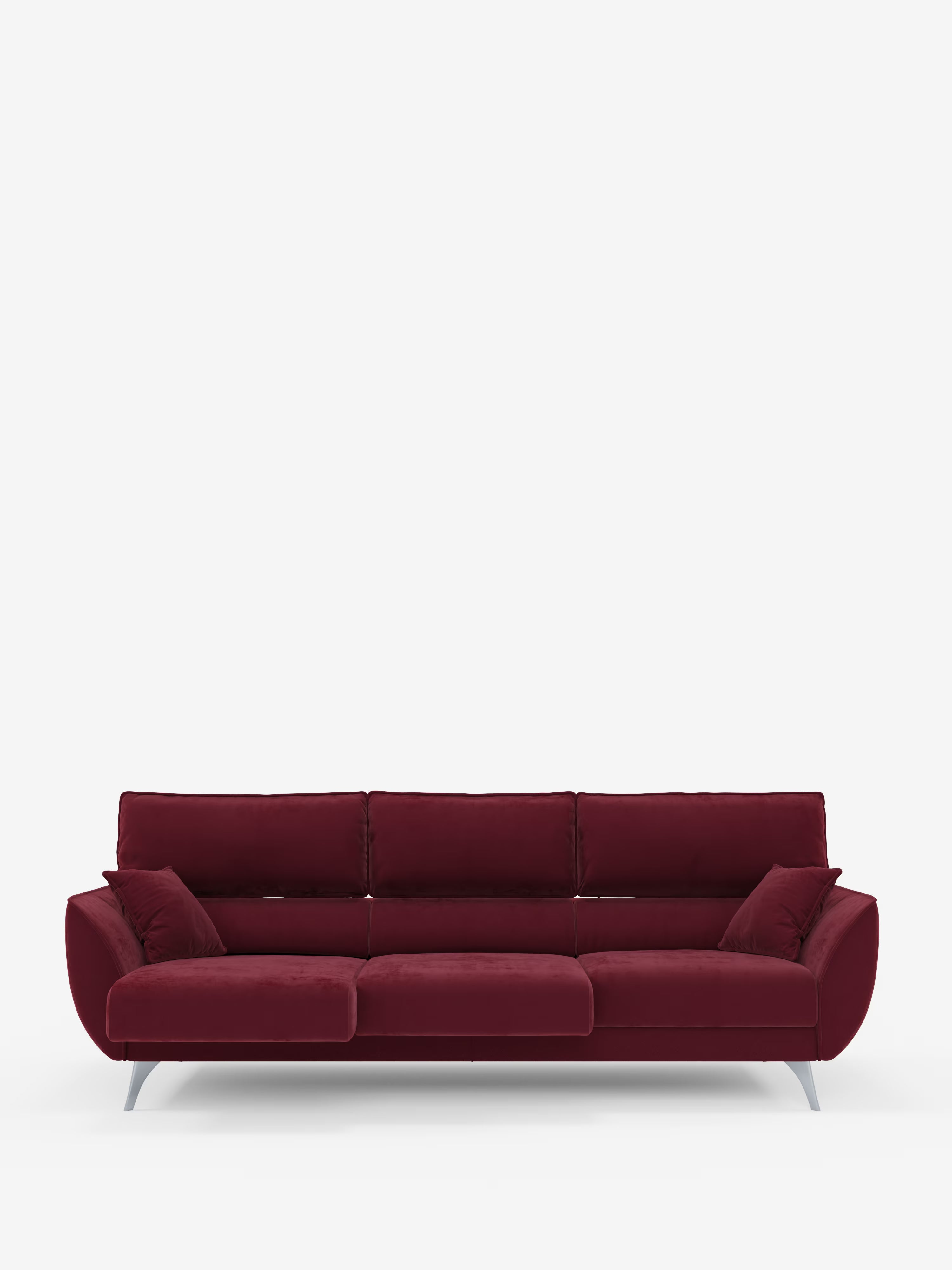 Michelangelo 4 places - Canapé avec 3 assises coulissantes et têtières réglables en tissu détachable T30
