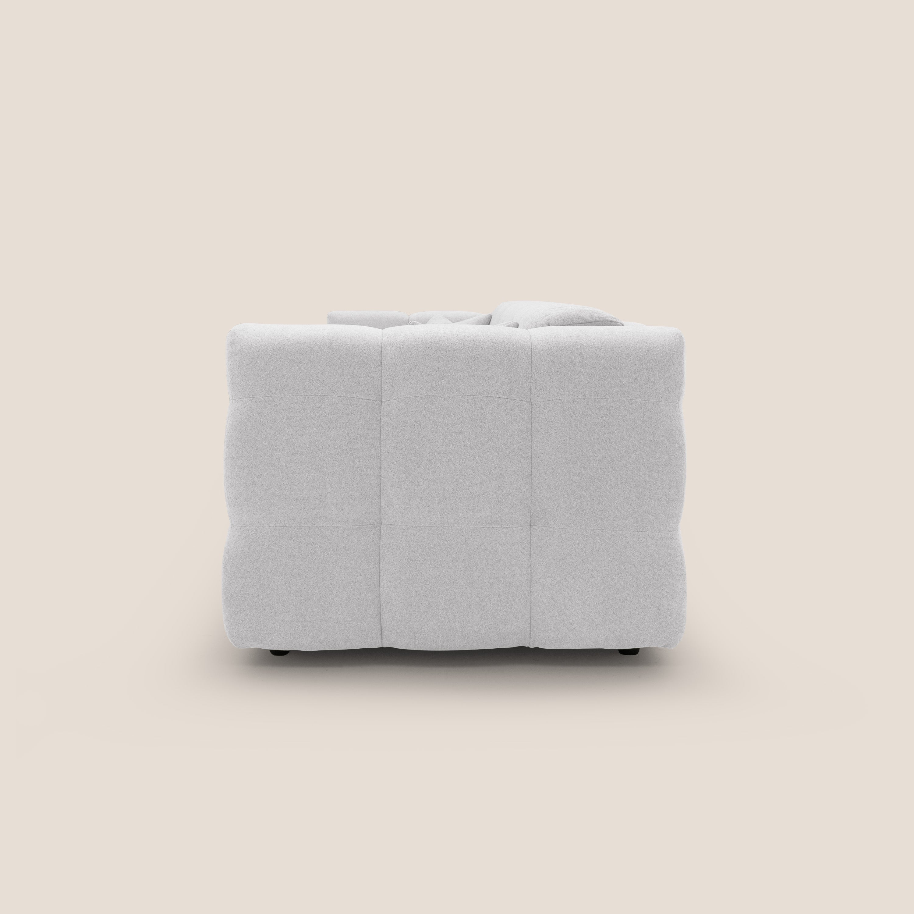 Tender Divano letto matrimoniale dal design innovativo in tessuto bouclet impermeabile T07 bianco - divani.store