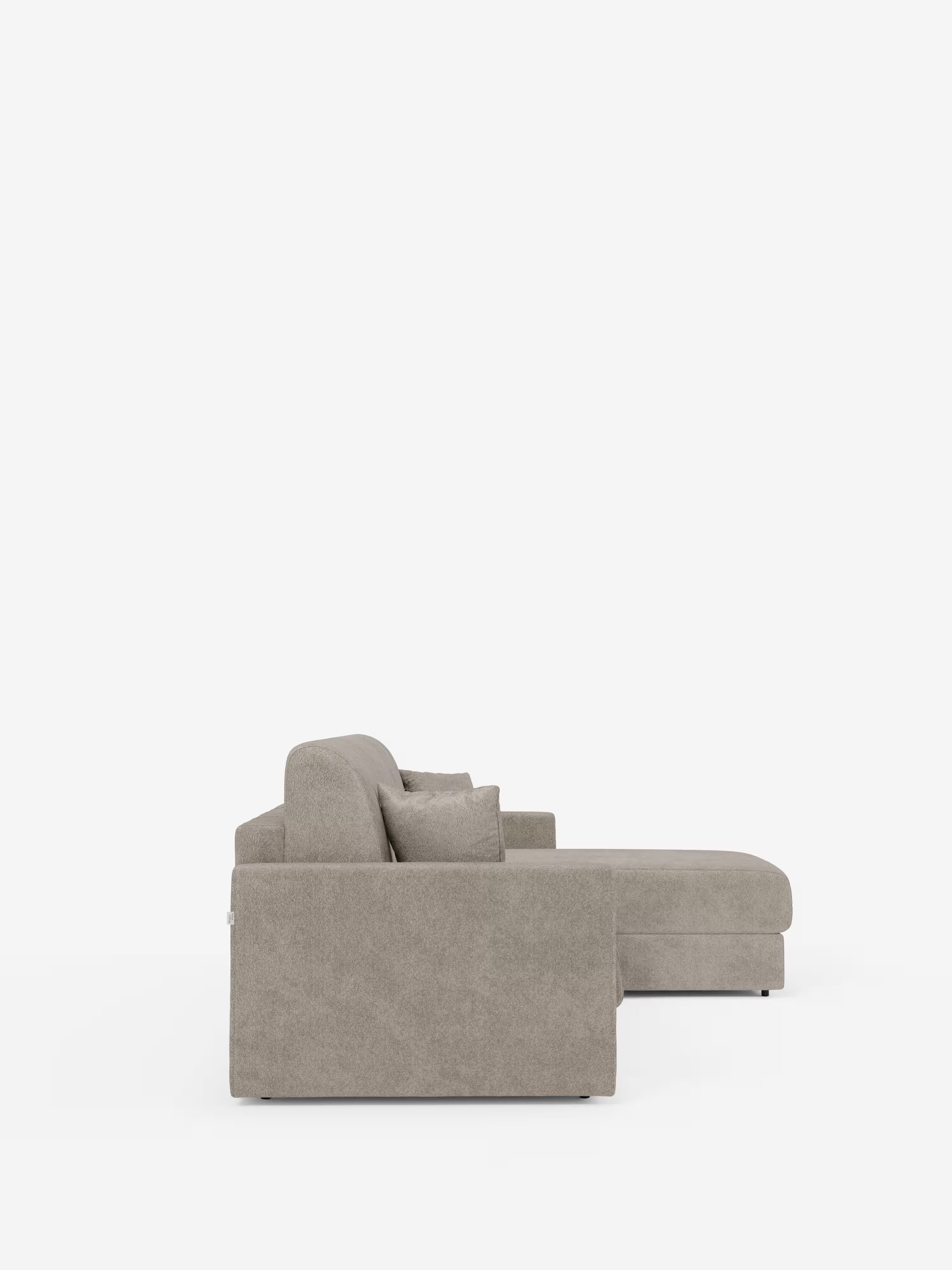 Tommy Divano Letto con penisola contenitore - design minimal e sfoderabile in tessuto smacchiabile simil cotone T33