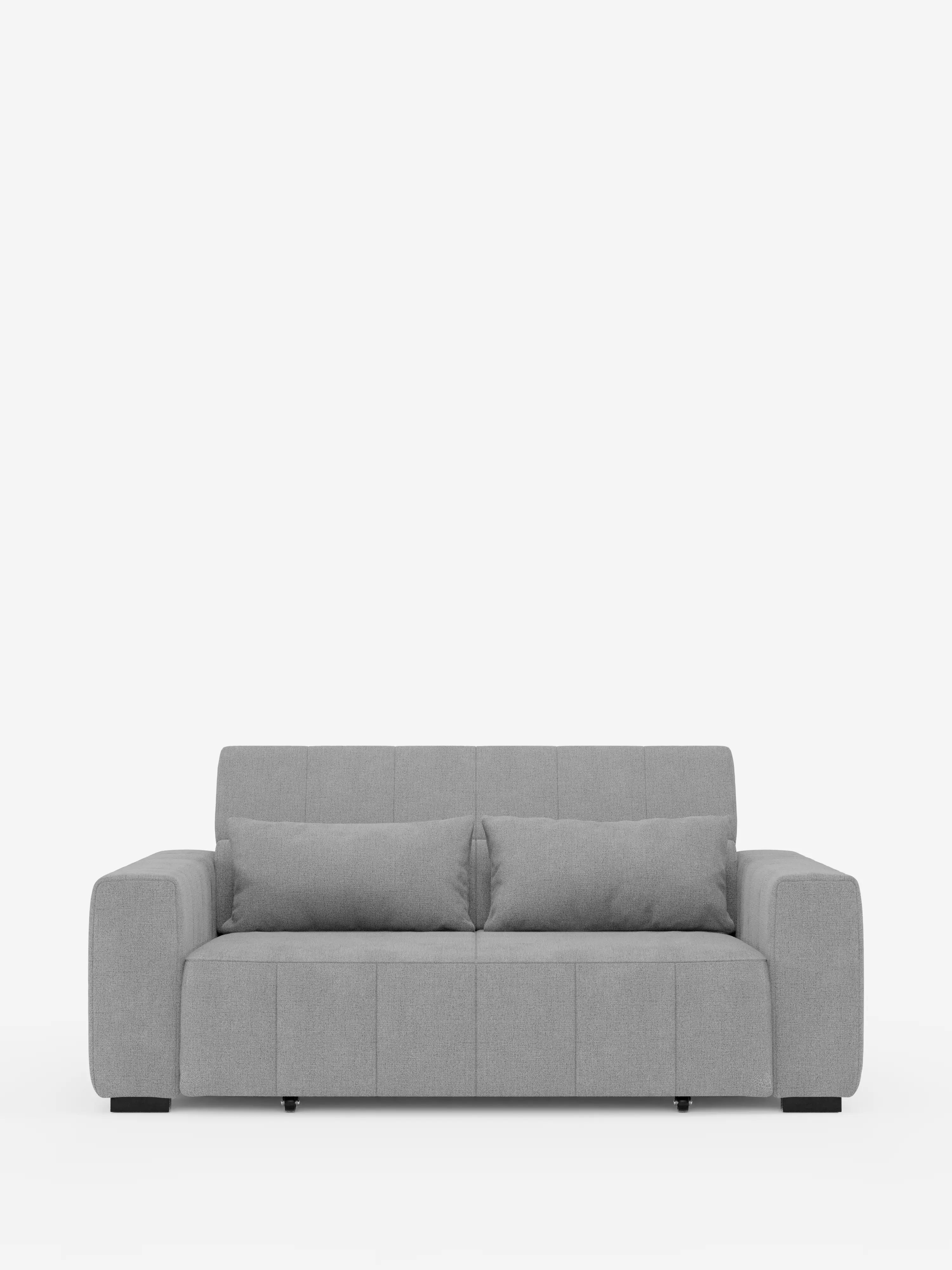 Un divano a 3 posti in stile dorico contemporaneo di Divani.Store, rivestito in tessuto T23 grigio chiaro smacchiabile, caratterizzato da ampi braccioli, due spaziosi cuscini di seduta con sistema di reclinazione elettrico ed estensibile, e uno schienale basso con poggiatesta regolabili. Sottili dettagli di cuciture verticali ne esaltano l’estetica minimalista, che risalta sullo sfondo bianco a tinta unita.