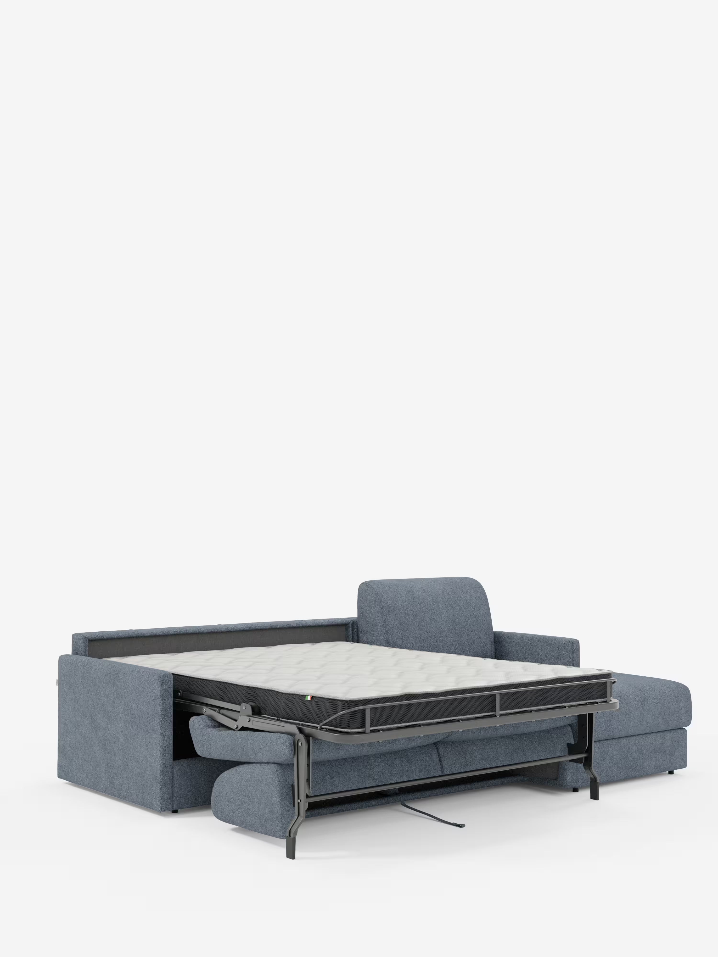 Tommy Divano Letto con penisola contenitore - design minimal e sfoderabile in tessuto smacchiabile simil cotone T33
