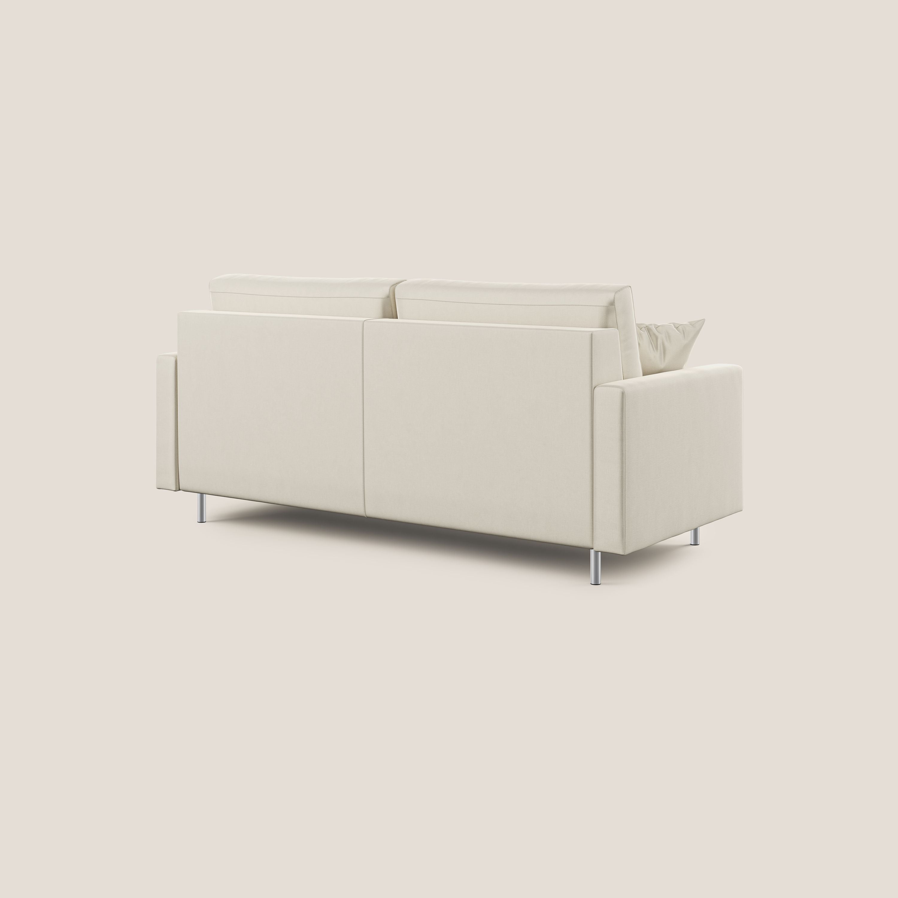 Andromeda divano letto matrimoniale in velluto morbido impermeabile T01 panna - divani.store