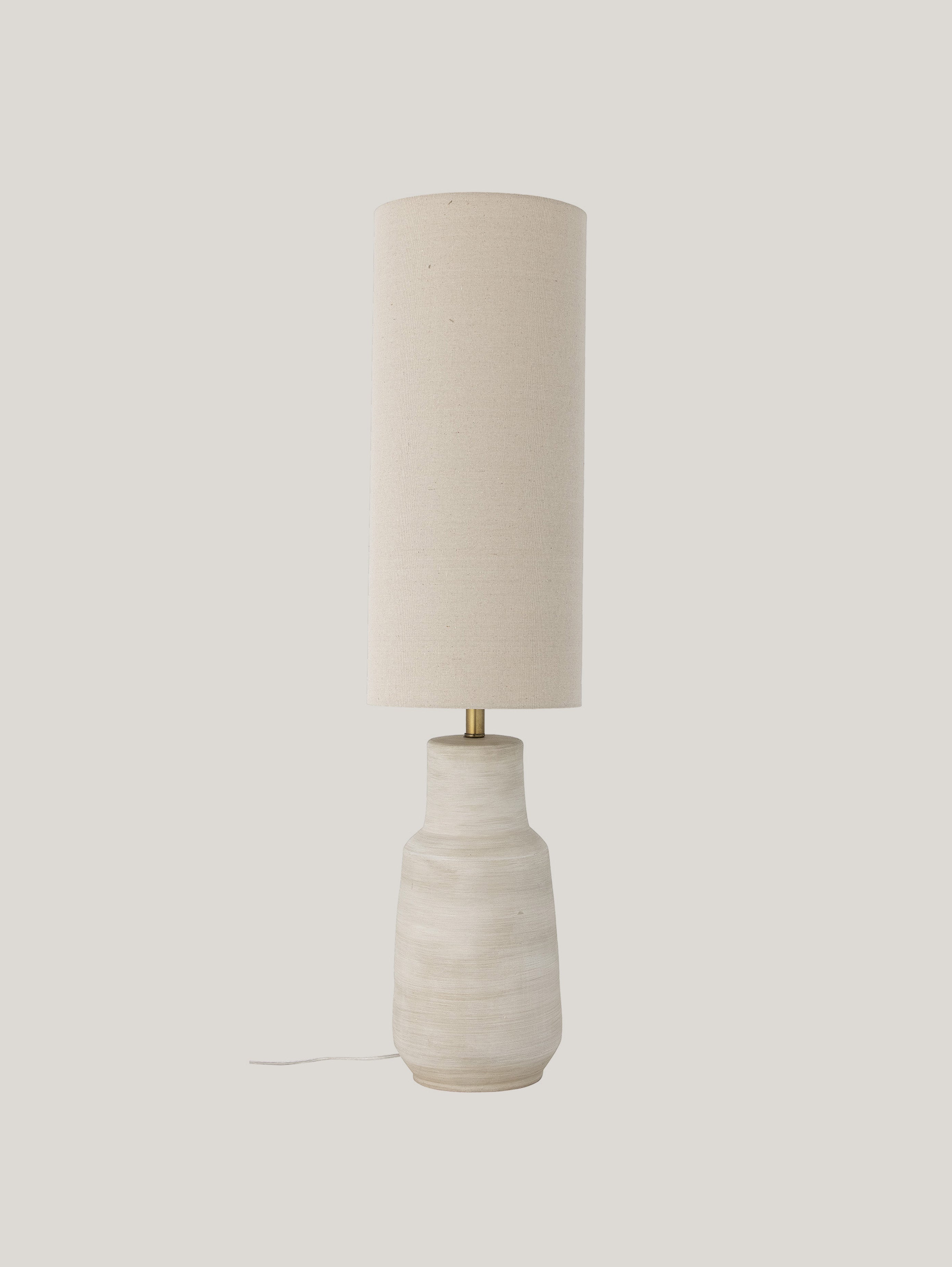 Linetta lampada da terra con base in gres stoneware bianco - divani.store